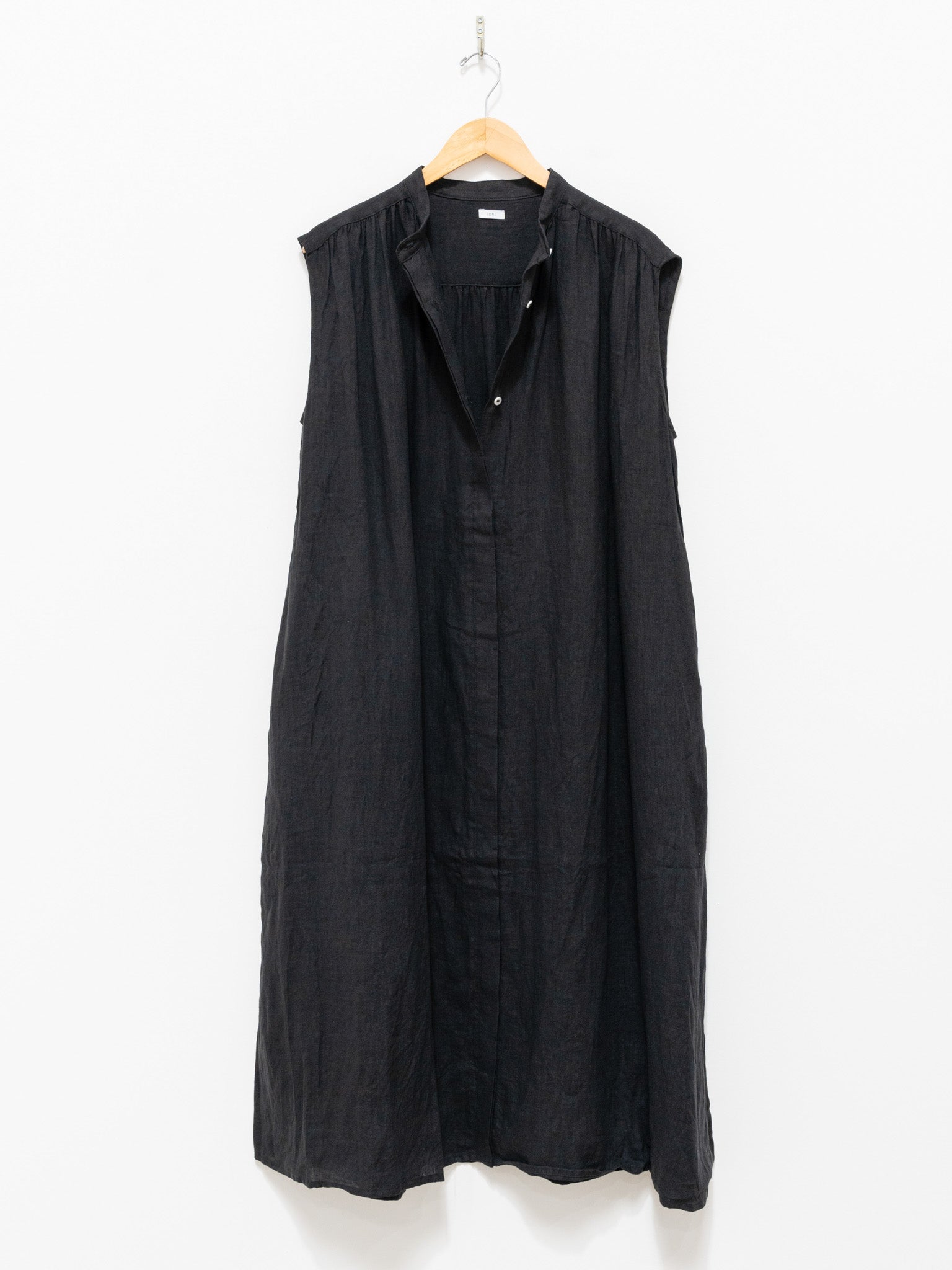 Namu Shop - ICHI Linen Canvas Sleeveless BD Dress - Black