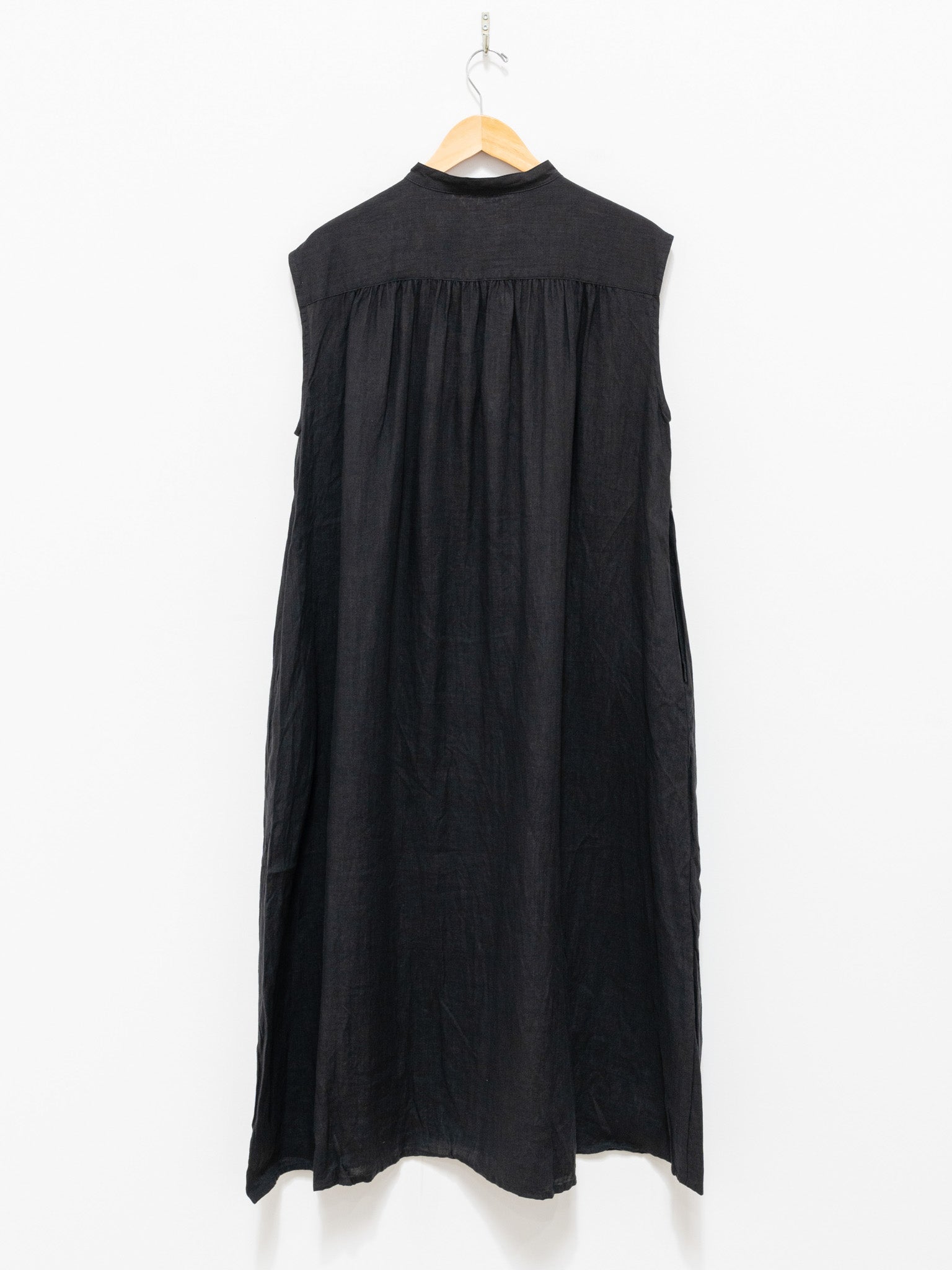 Namu Shop - ICHI Linen Canvas Sleeveless BD Dress - Black