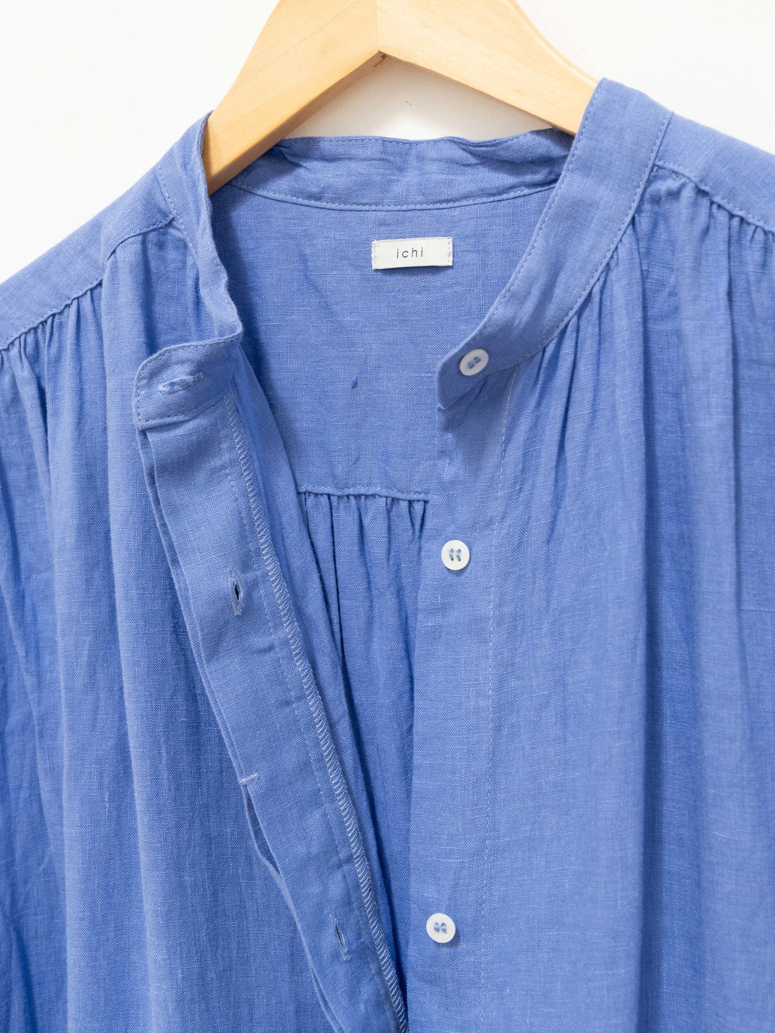 Namu Shop - ICHI Linen Canvas Sleeveless BD Dress - Blue