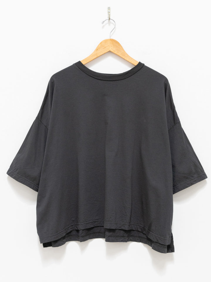 Namu Shop - ICHI Relaxed S/S Pullover - Charcoal Gray