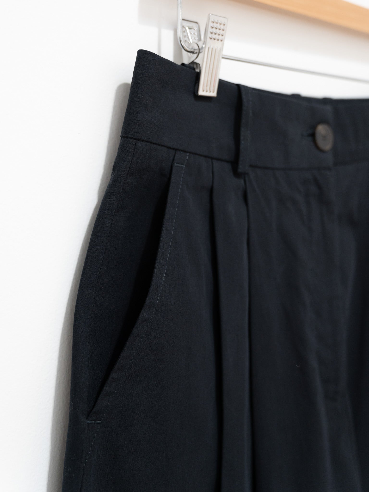 Namu Shop - Studio Nicholson Acuna Double Pleat Front Pant - Darkest Navy