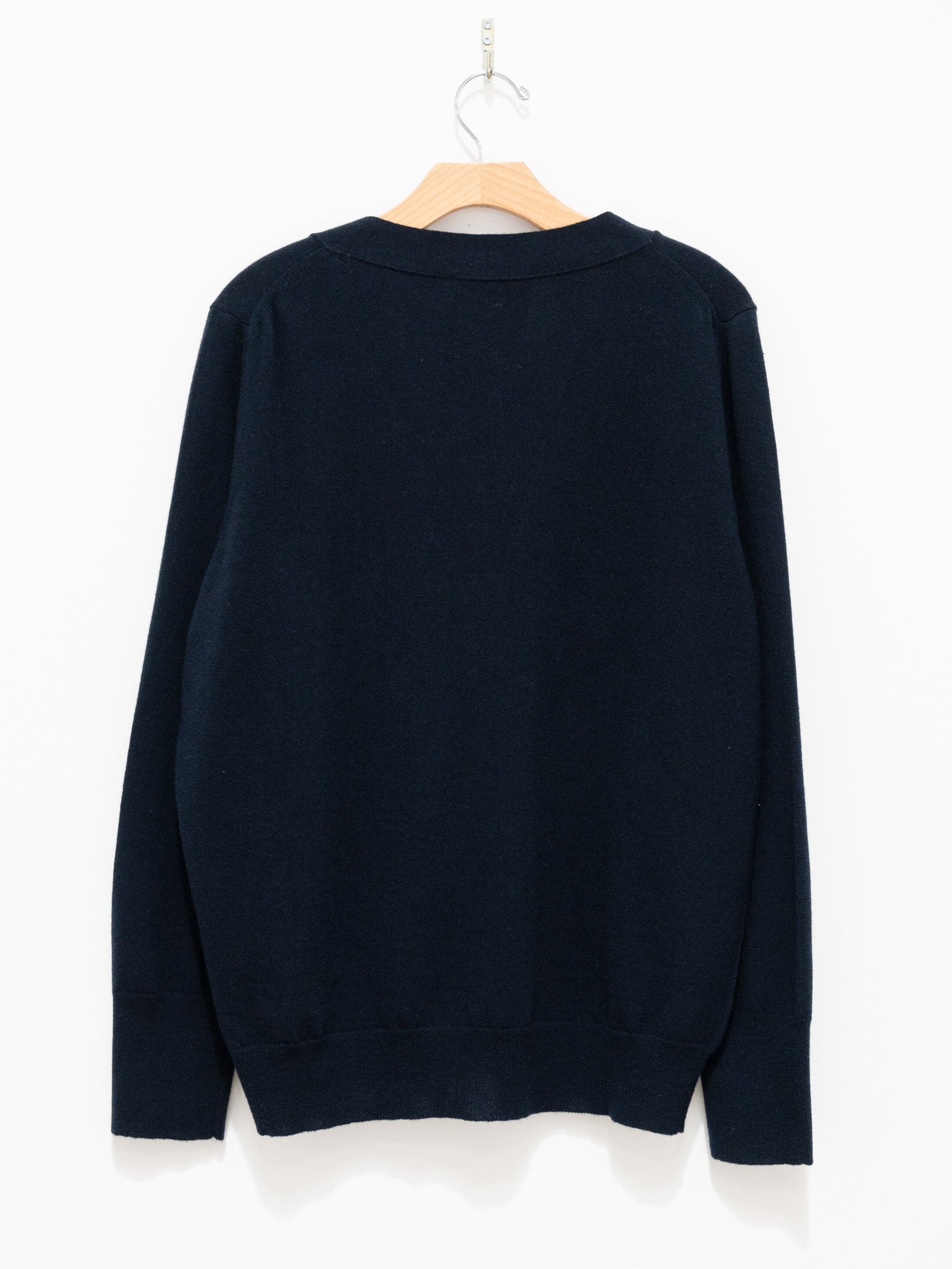 Namu Shop - Studio Nicholson Rall Lambswool Cardigan - Darkest Navy