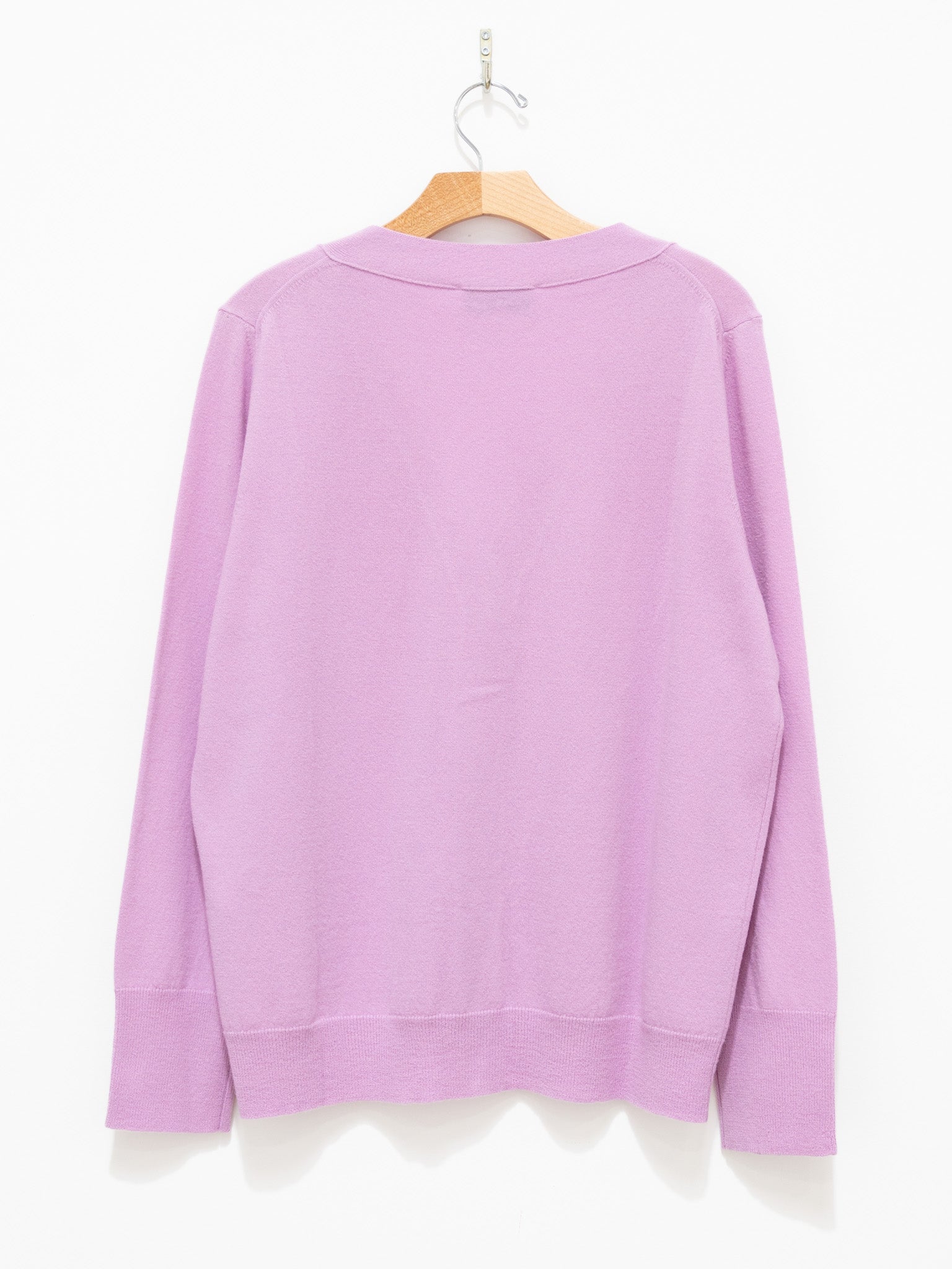 Namu Shop - Studio Nicholson Rall Lambswool Cardigan - Deep Orchid