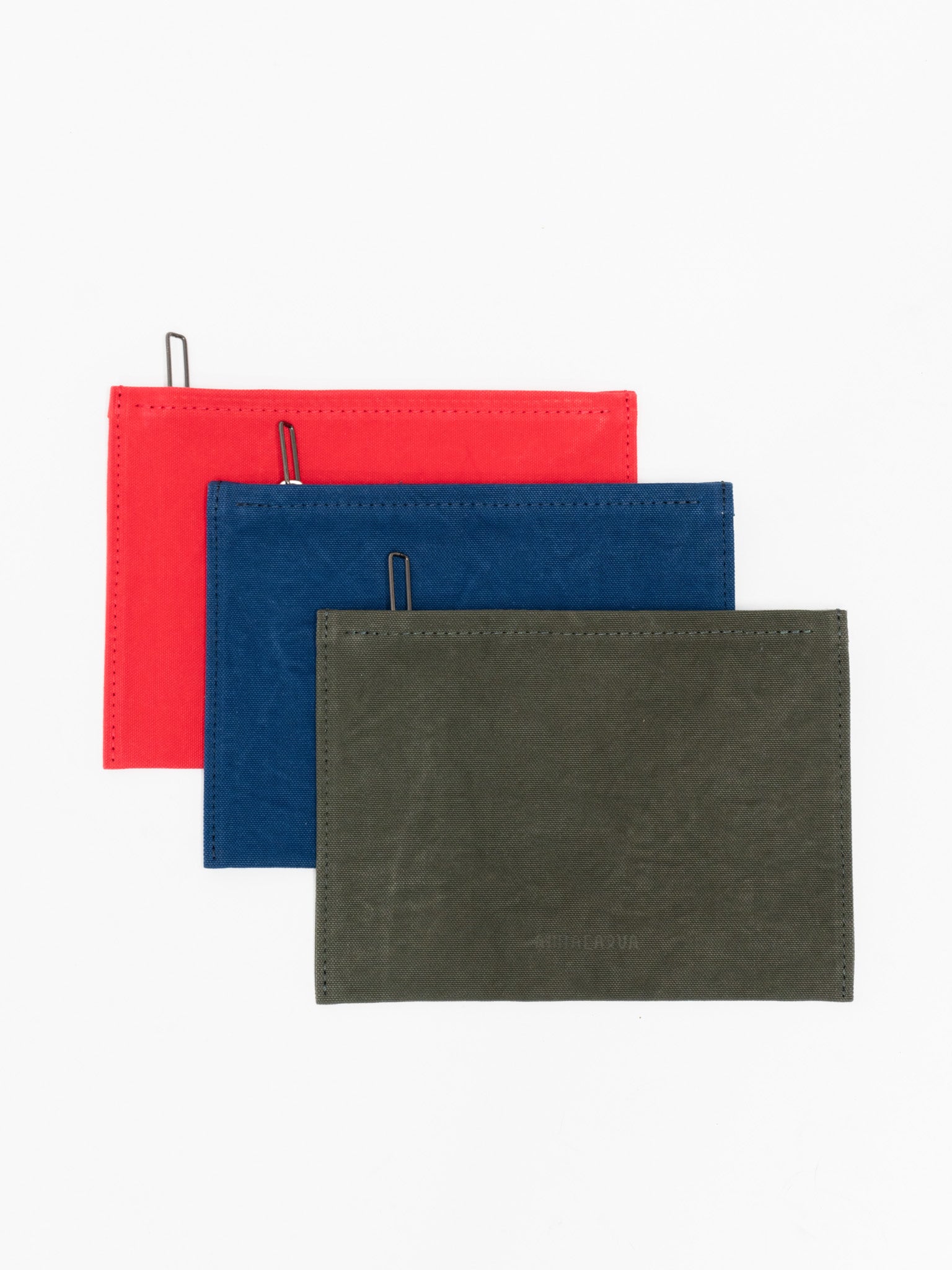 Namu Shop - Amiacalva Medium Washed Canvas Pouch - Blue, Olive, Red