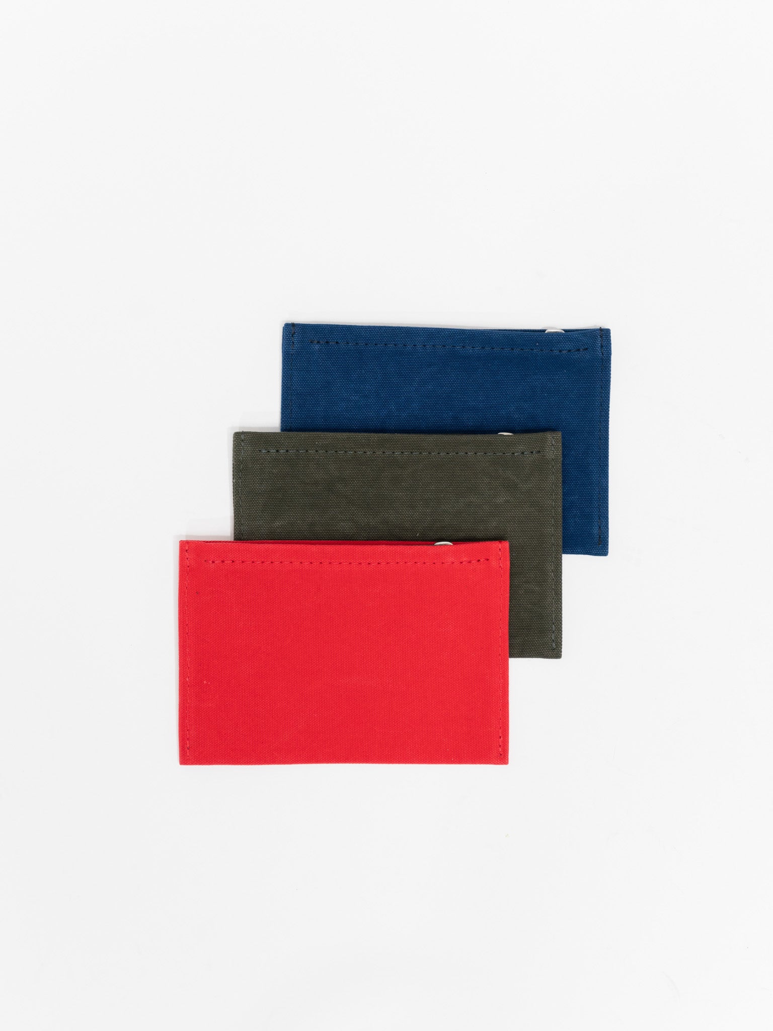 Namu Shop - Amiacalva Medium Washed Canvas Pouch - Blue, Olive, Red