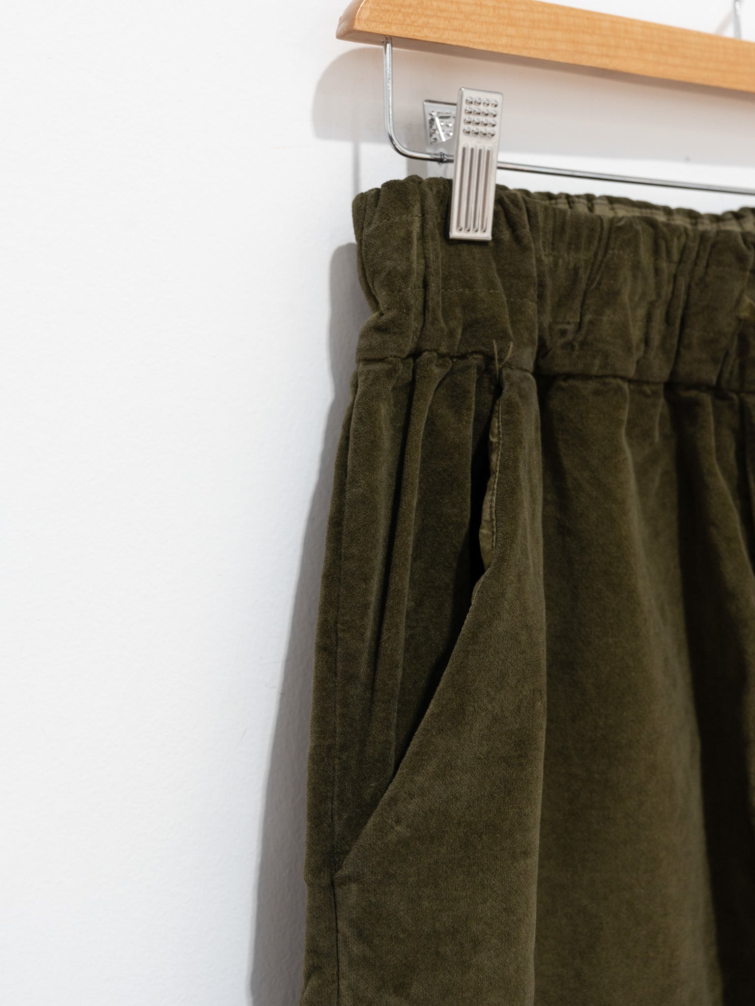Namu Shop - Album di Famiglia Velvet W&S Trousers - Olive