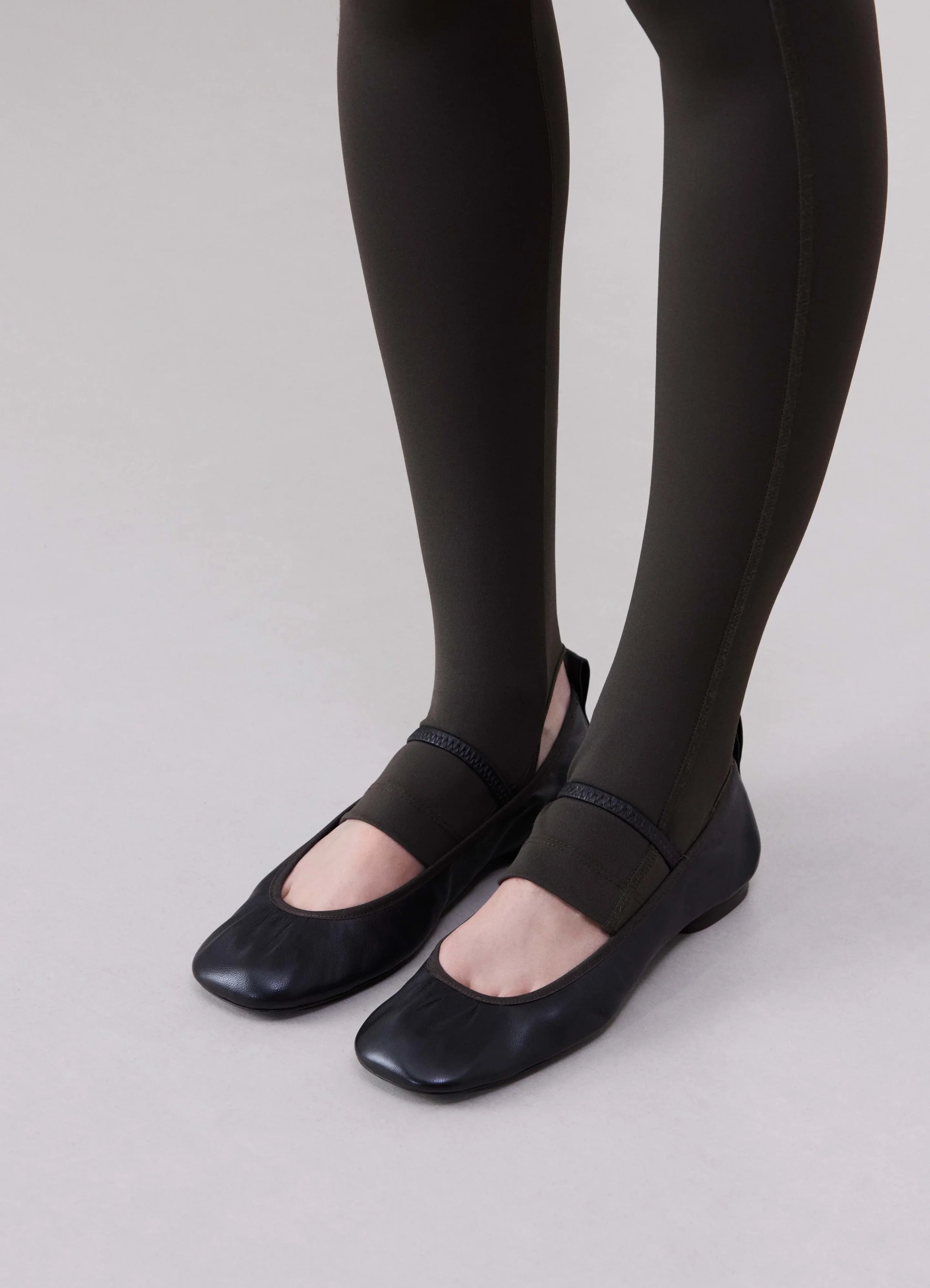 Namu Shop - Lemaire Square Flat Ballerina - Dark Chocolate