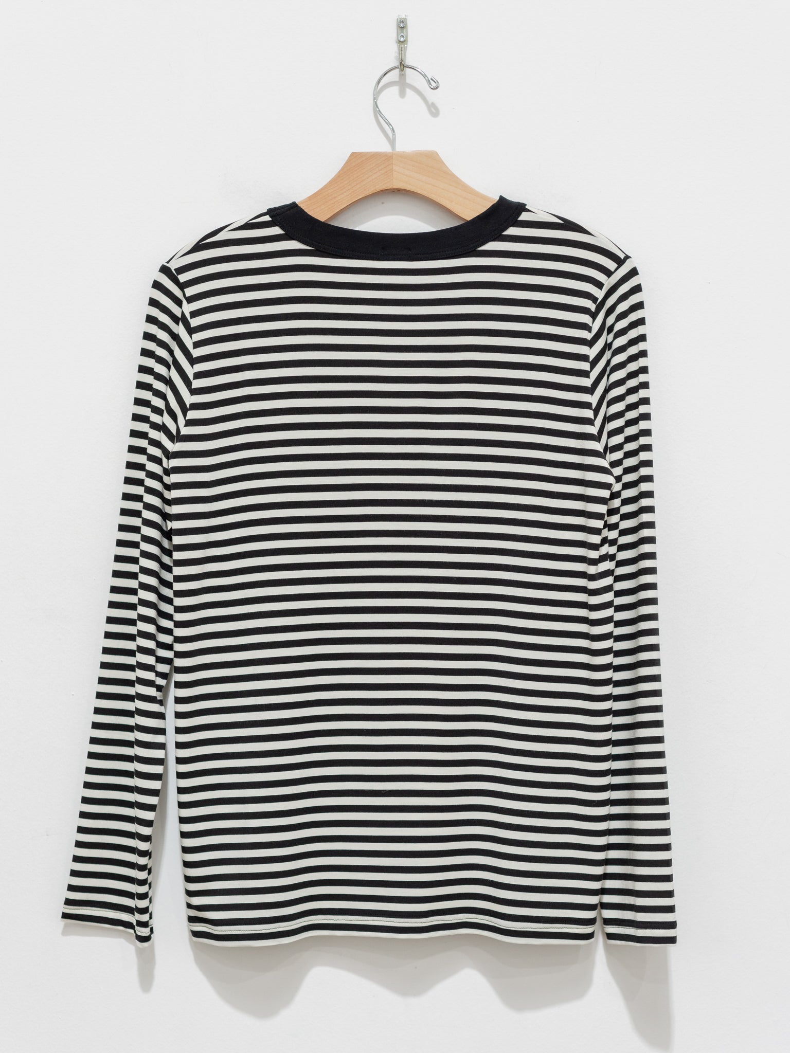 Namu Shop - ICHI Border Crewneck Top - Natural x Black