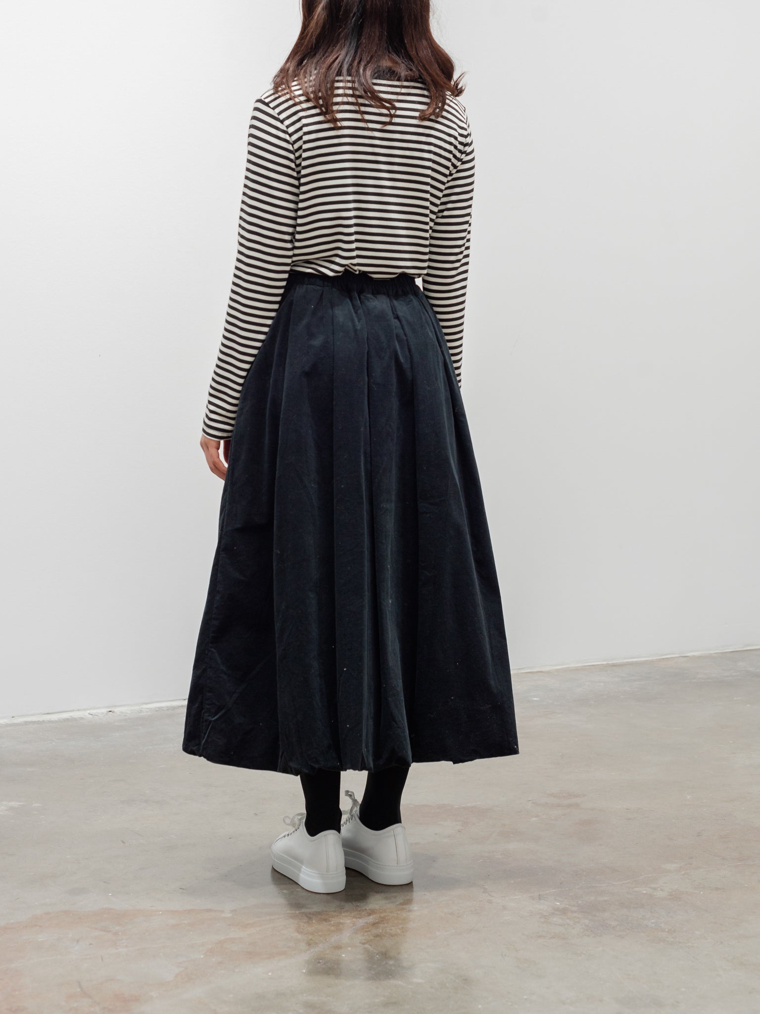 Namu Shop - ICHI Border Crewneck Top - Natural x Black