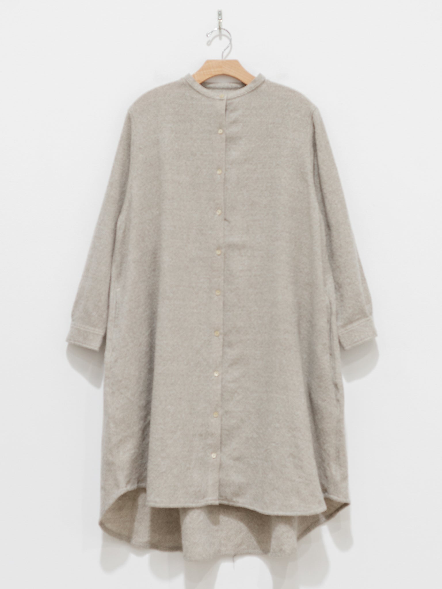 Namu Shop - ICHI Wool Long Shirt - Beige