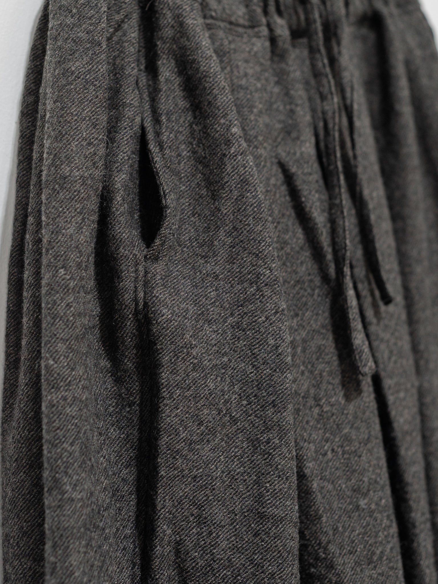 Namu Shop - ICHI Wool Skirt - Dark Brown