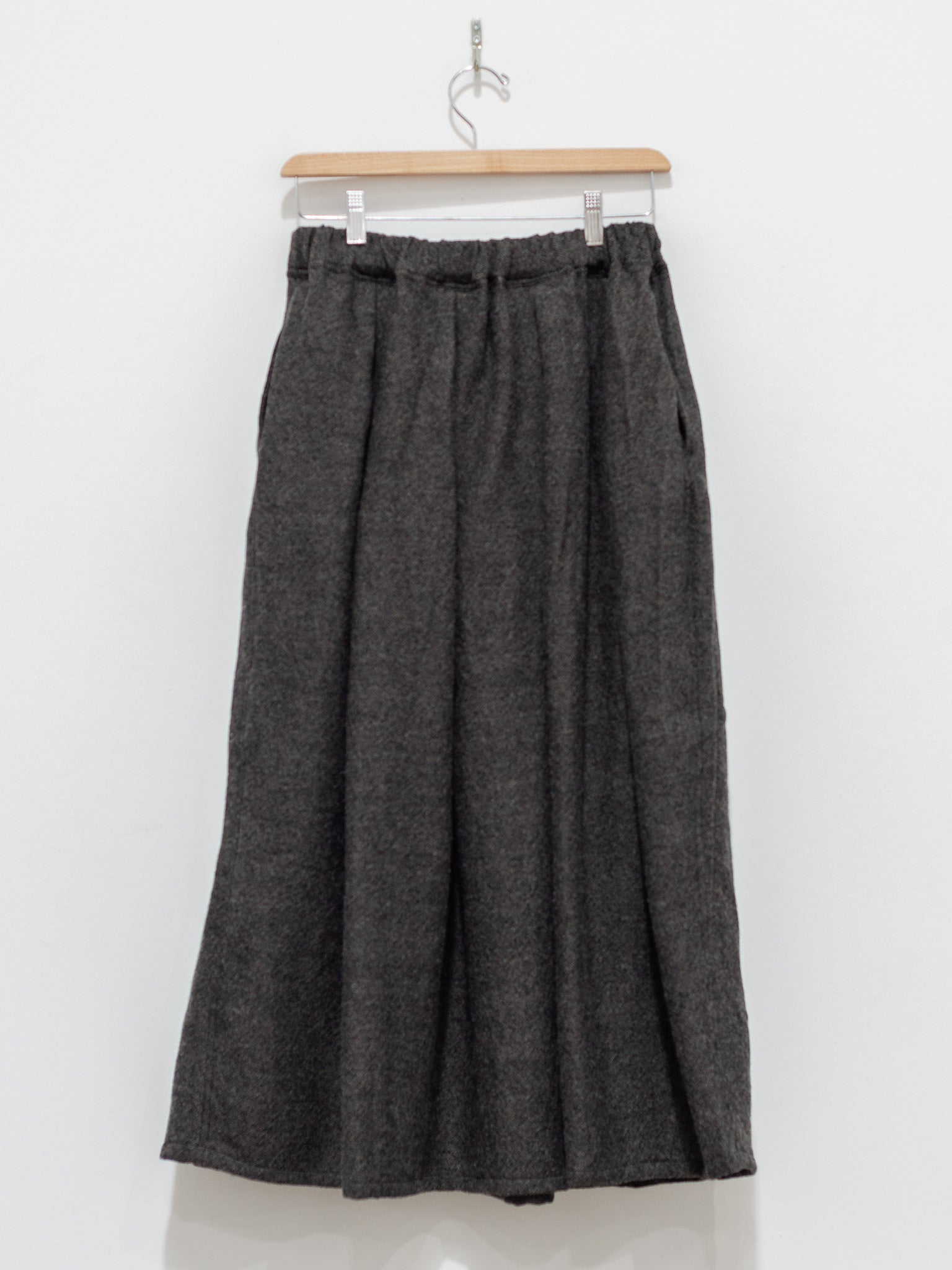 Namu Shop - ICHI Wool Skirt - Dark Brown