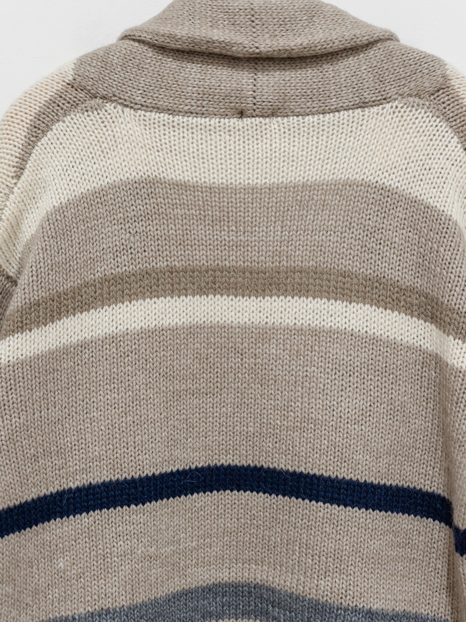 Namu Shop - ICHI Random Border Knit Cardigan - Beige