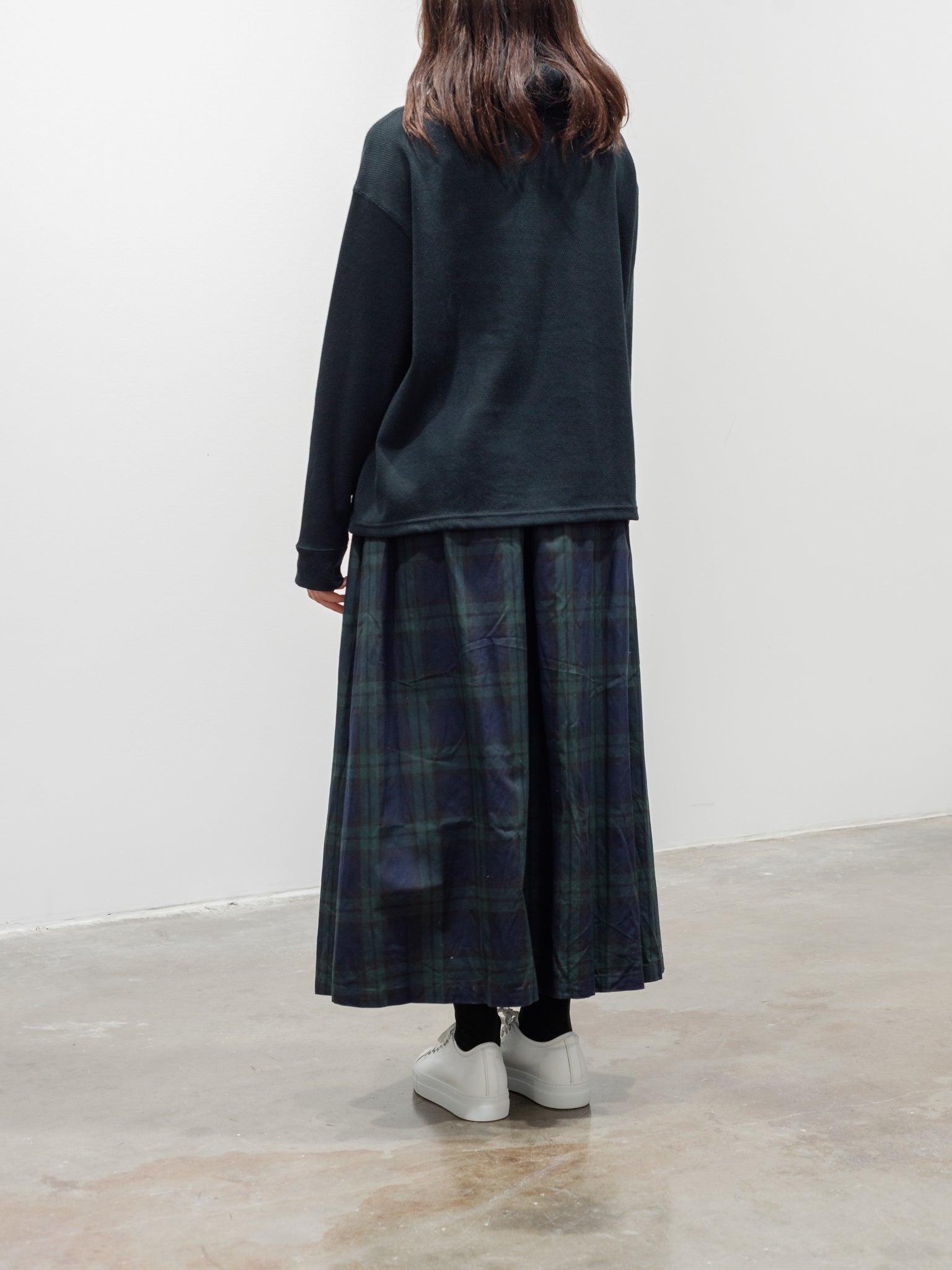 Namu Shop - ICHI Long Skirt - Black Watch