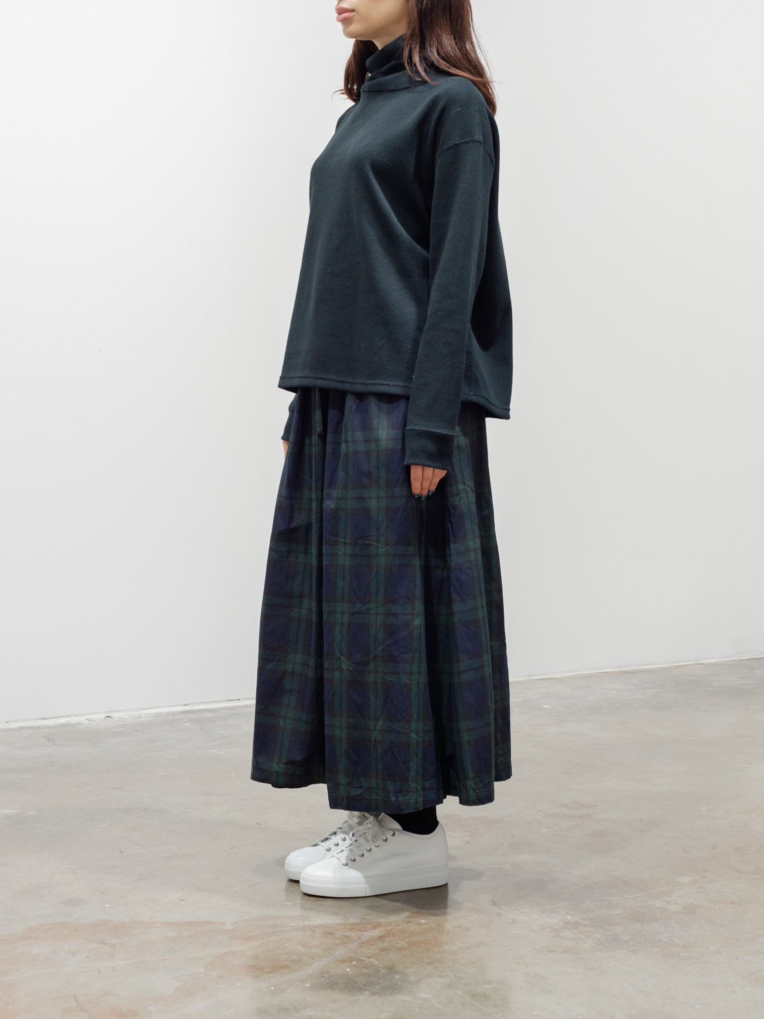 Namu Shop - ICHI Long Skirt - Black Watch