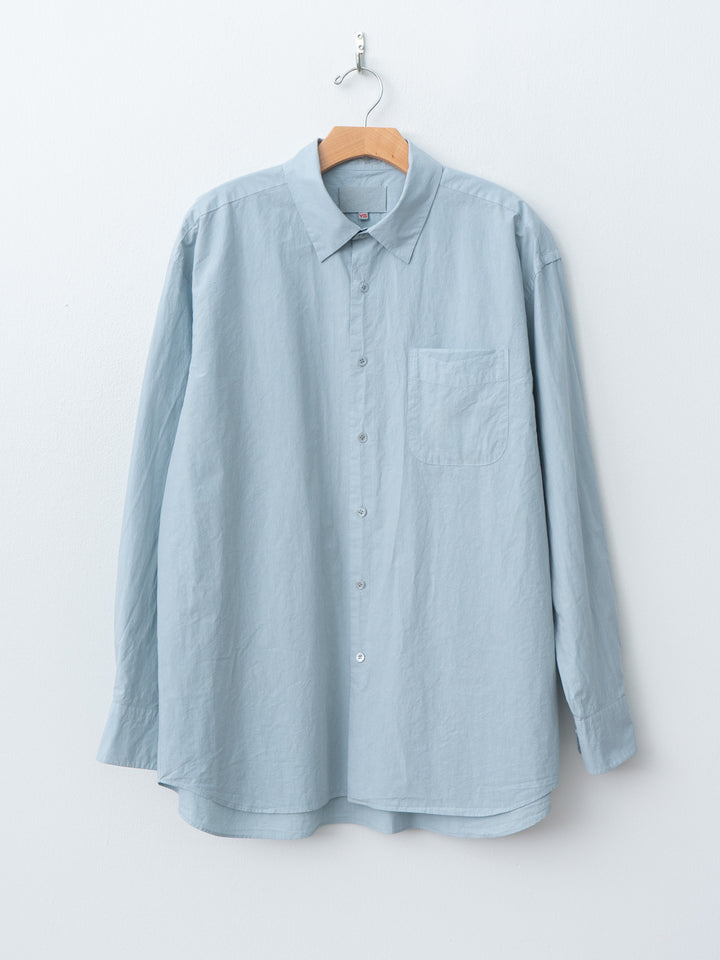 Namu Shop - Yoko Sakamoto Regular Collar Shirt - Sky Blue