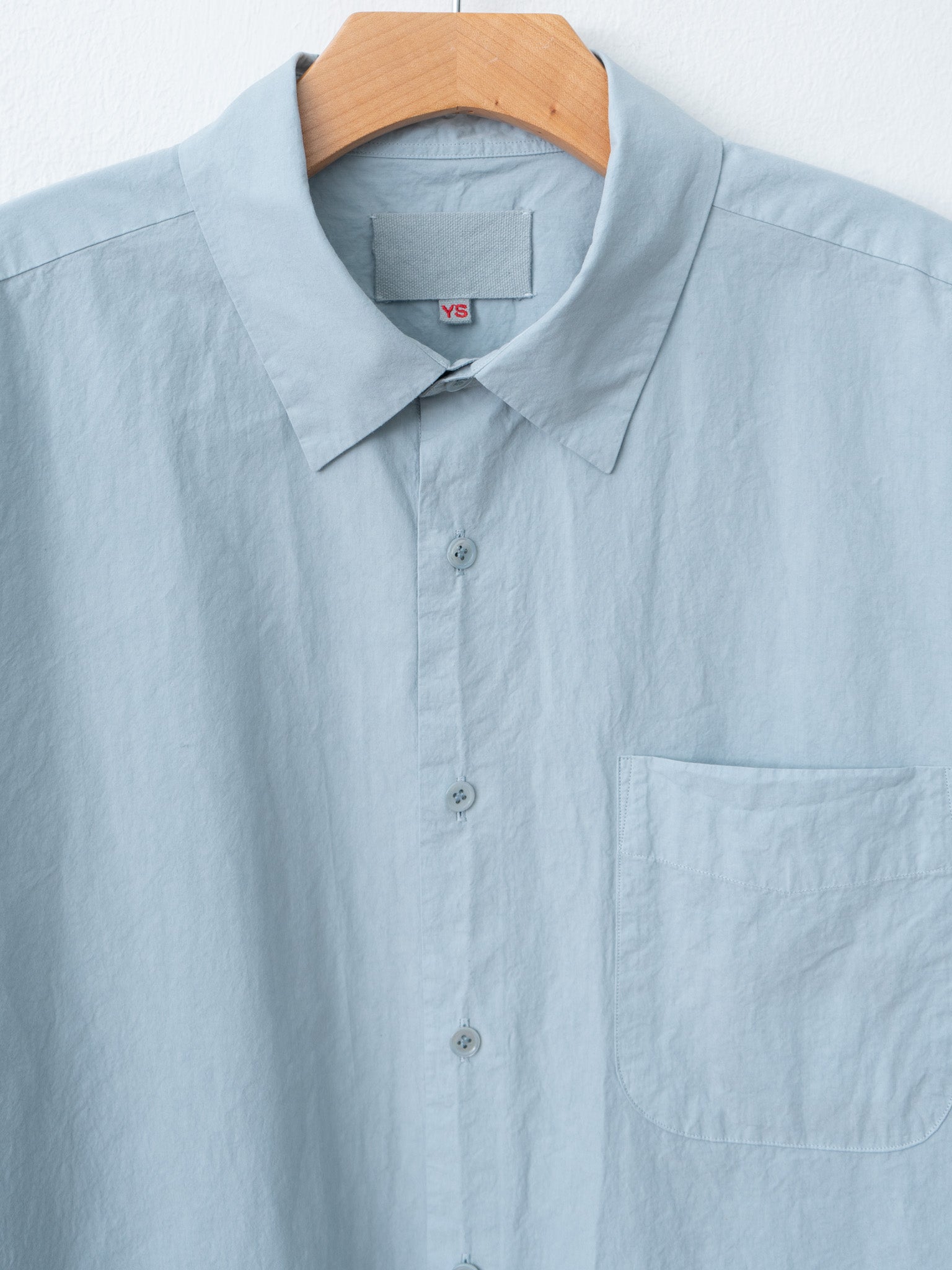 Namu Shop - Yoko Sakamoto Regular Collar Shirt - Sky Blue