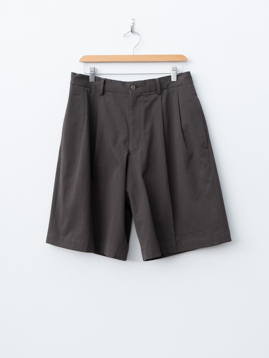 Namu Shop - Yoko Sakamoto Double Pleated Shorts - Brown