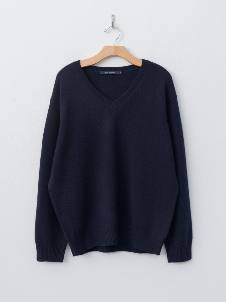 Namu Shop - Sofie D'Hoore Mann 3-Ply Cashmere Sweater - Midnight