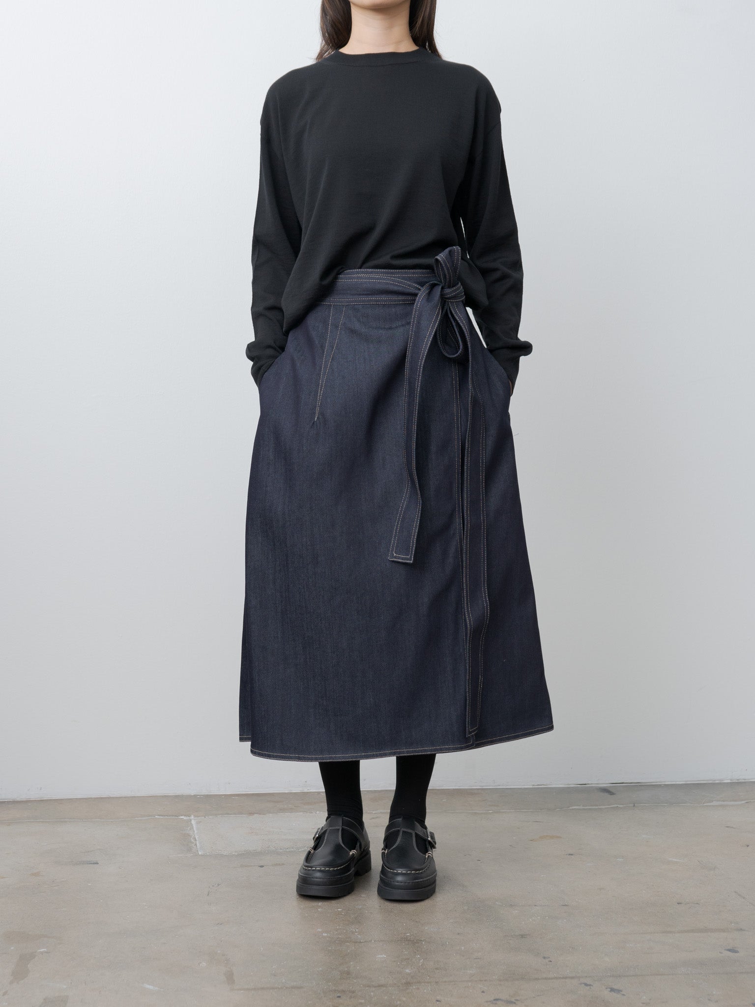 Namu Shop - Sofie D'Hoore Stieglitz Denim Skirt - Raw Denim