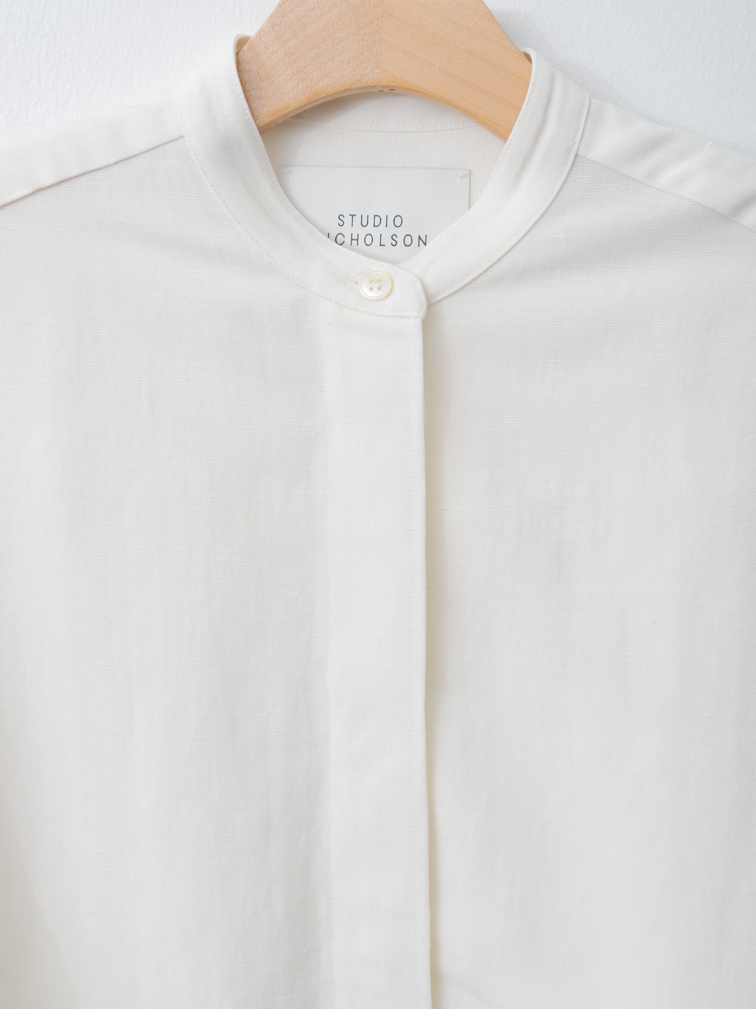 Namu Shop - Studio Nicholson BEAM Curved Shirt - Parchment