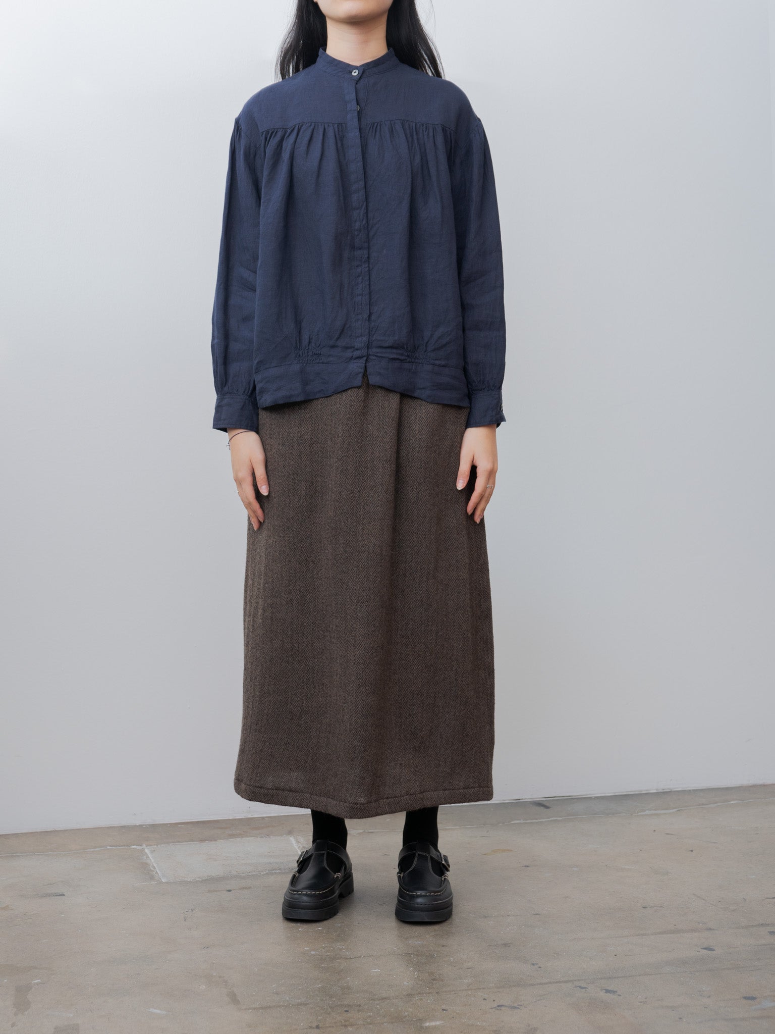 Namu Shop - Ichi Antiquites Linen Shirt - Navy