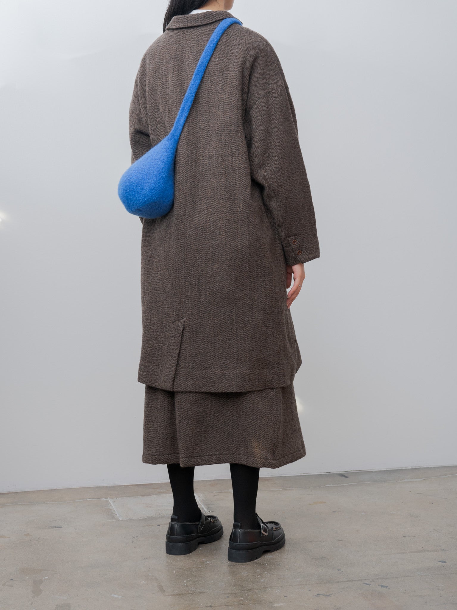 Namu Shop - Ichi Antiquites Herringbone Coat - Brown