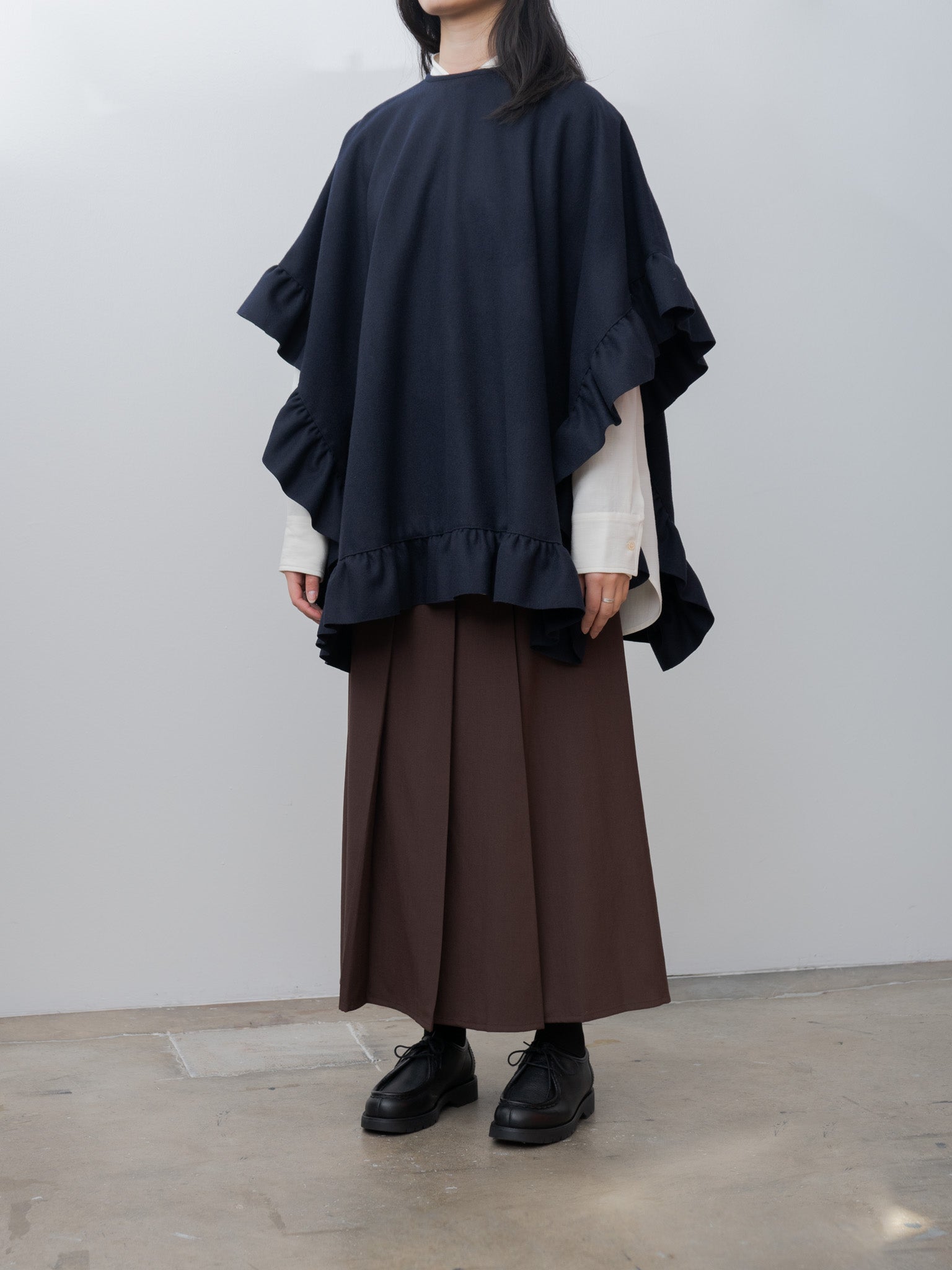 Namu Shop - Studio Nicholson FUSE Pleated Skirt - Conker