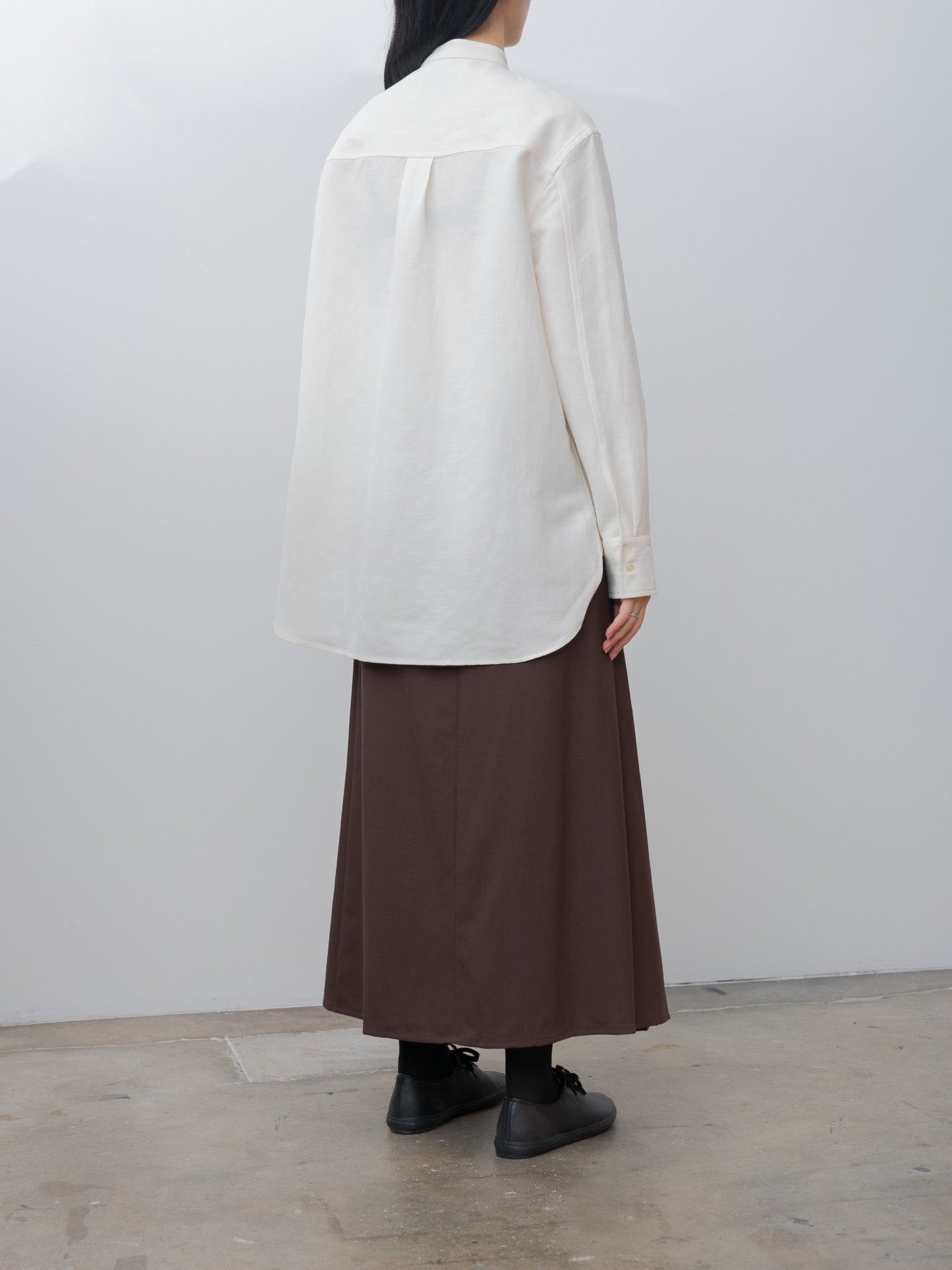 Namu Shop - Studio Nicholson BEAM Curved Shirt - Parchment