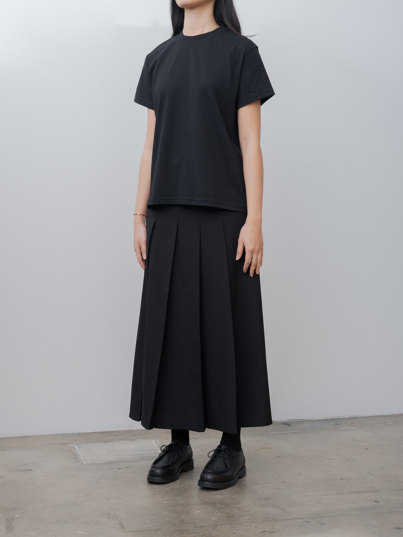 Namu Shop - Studio Nicholson FUSE Pleated Skirt - Black
