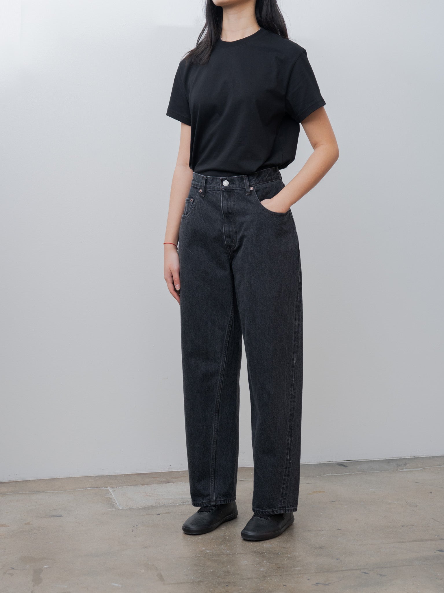 Namu Shop - Ciota Baggy 5 Pocket Pants - Medium Black