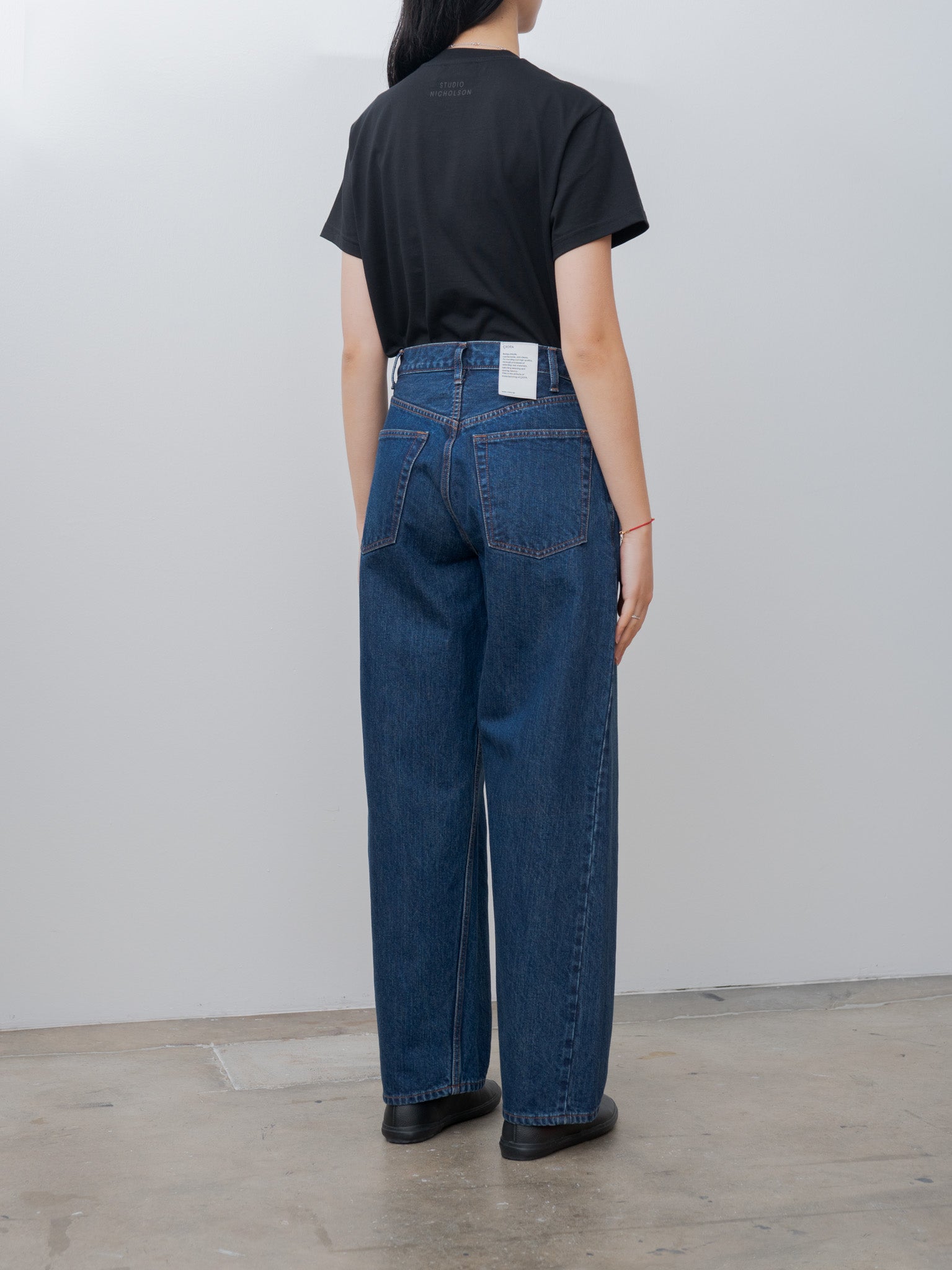 Namu Shop - Ciota Baggy 5 Pocket Pants - Dark Blue Damage