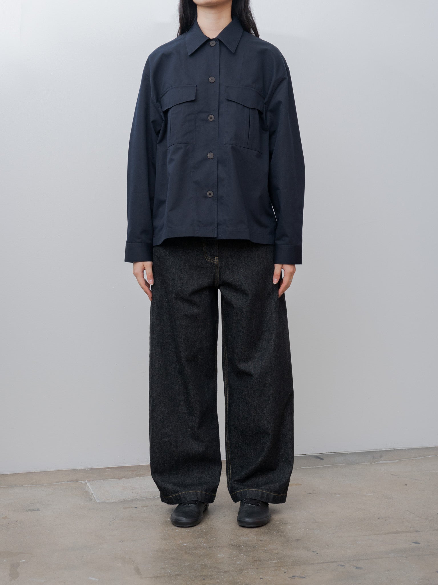 Namu Shop - Studio Nicholson KUKES Shirt Jacket - Darkest Navy