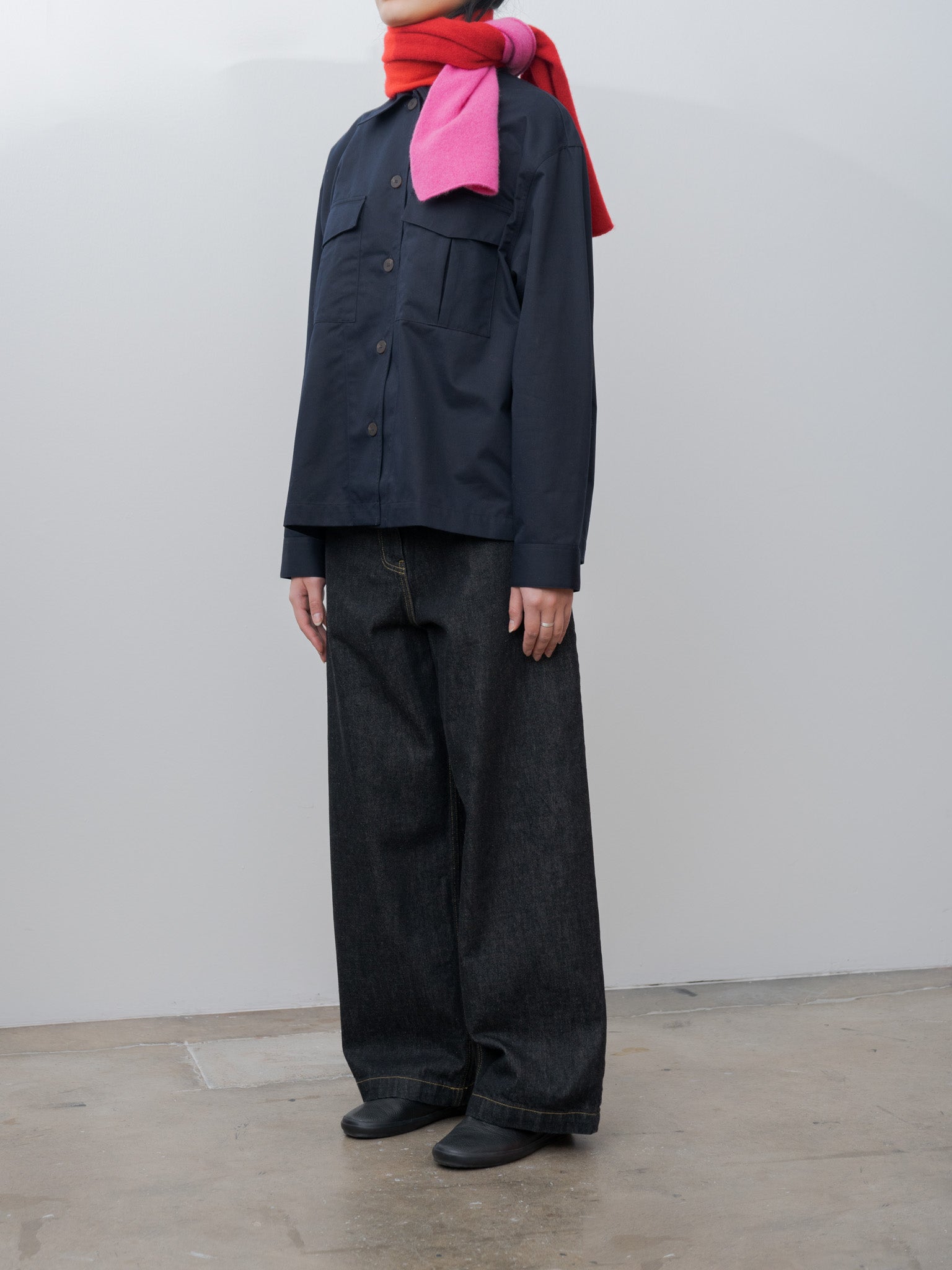 Namu Shop - Cecilie Telle Block Scarf - Red Pink