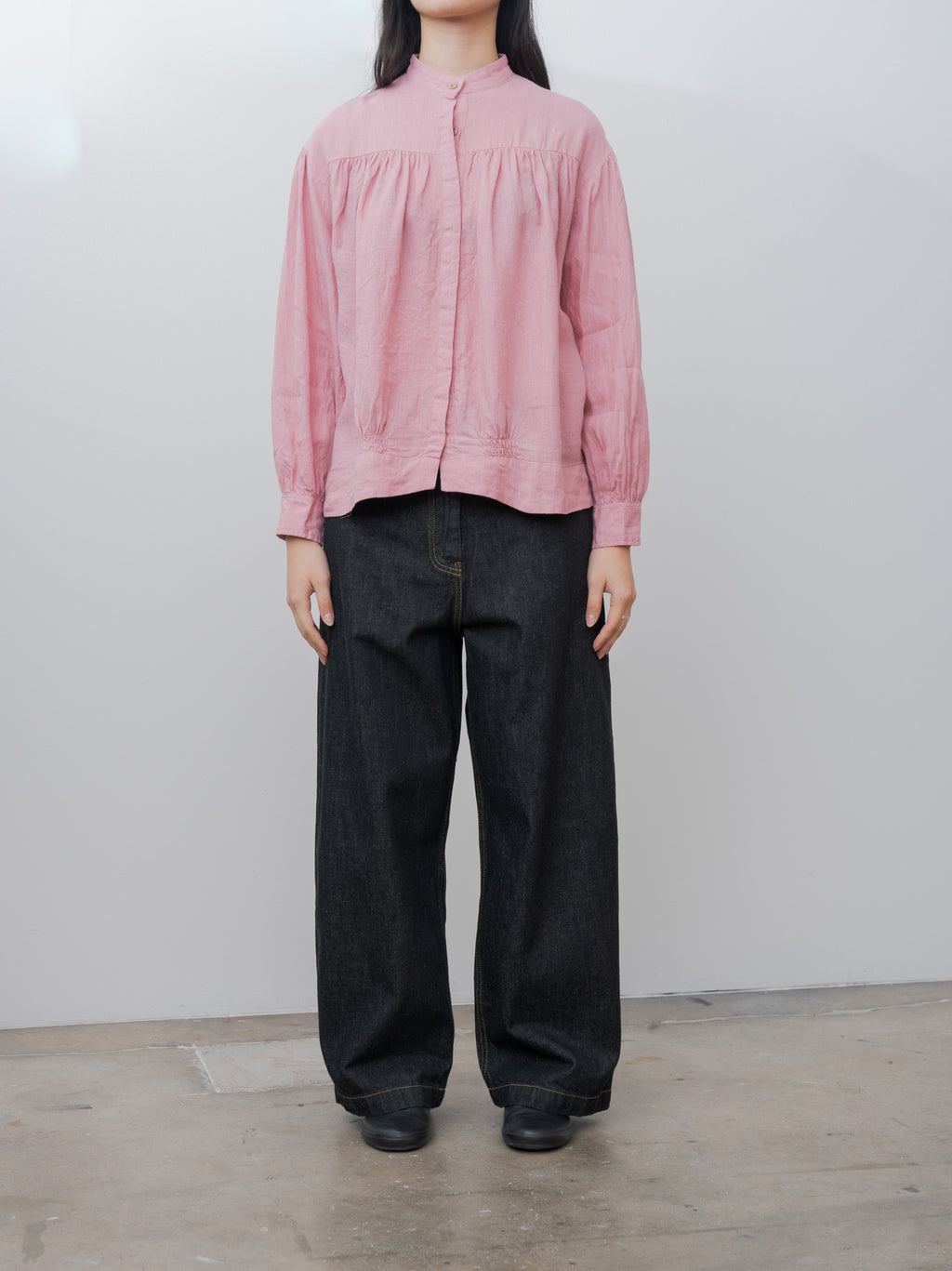 Namu Shop - Ichi Antiquites Linen Shirt - Pink