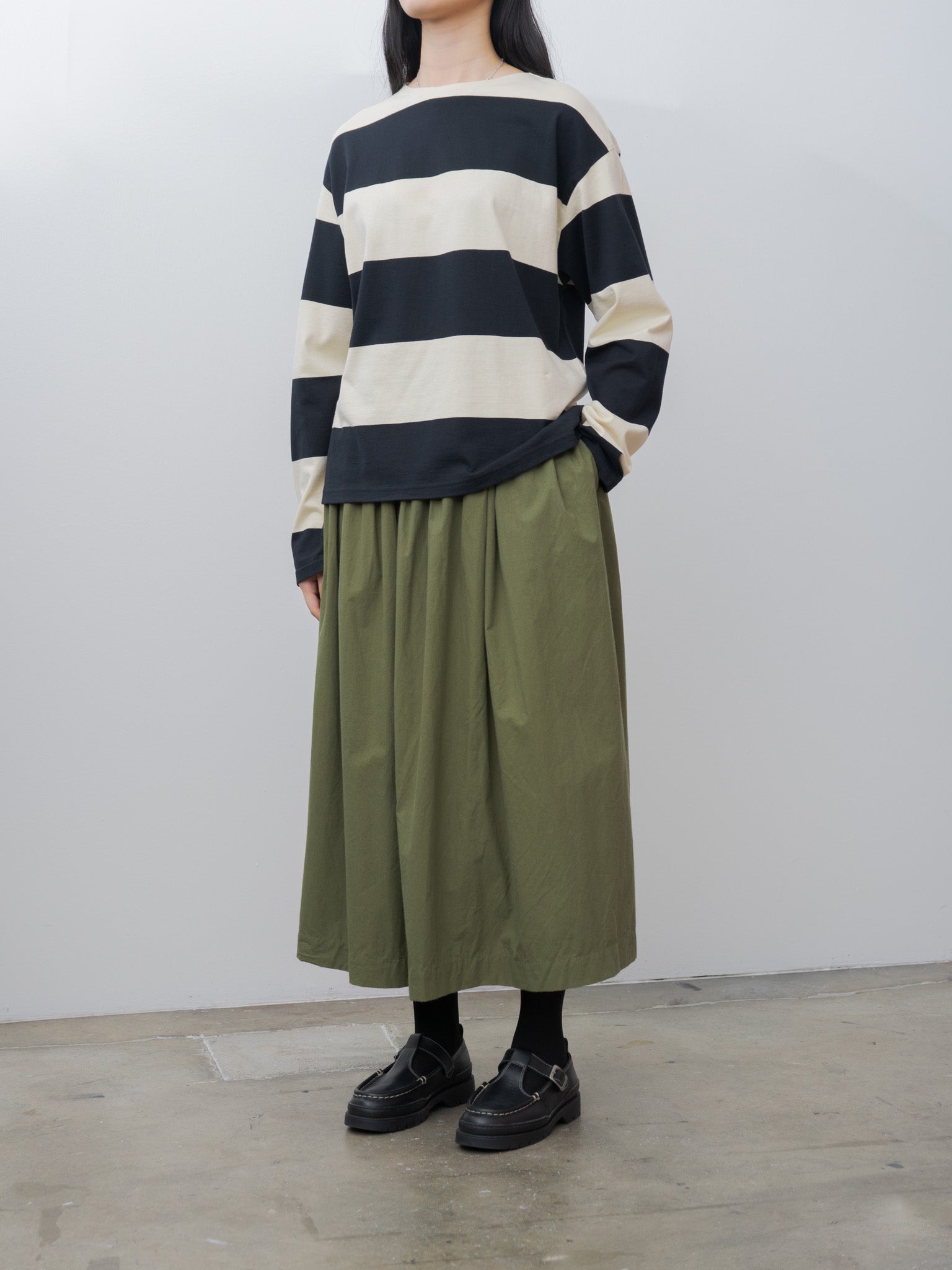 Namu Shop - Ichi Antiquites Ohmi Typewriter Skirt - Olive