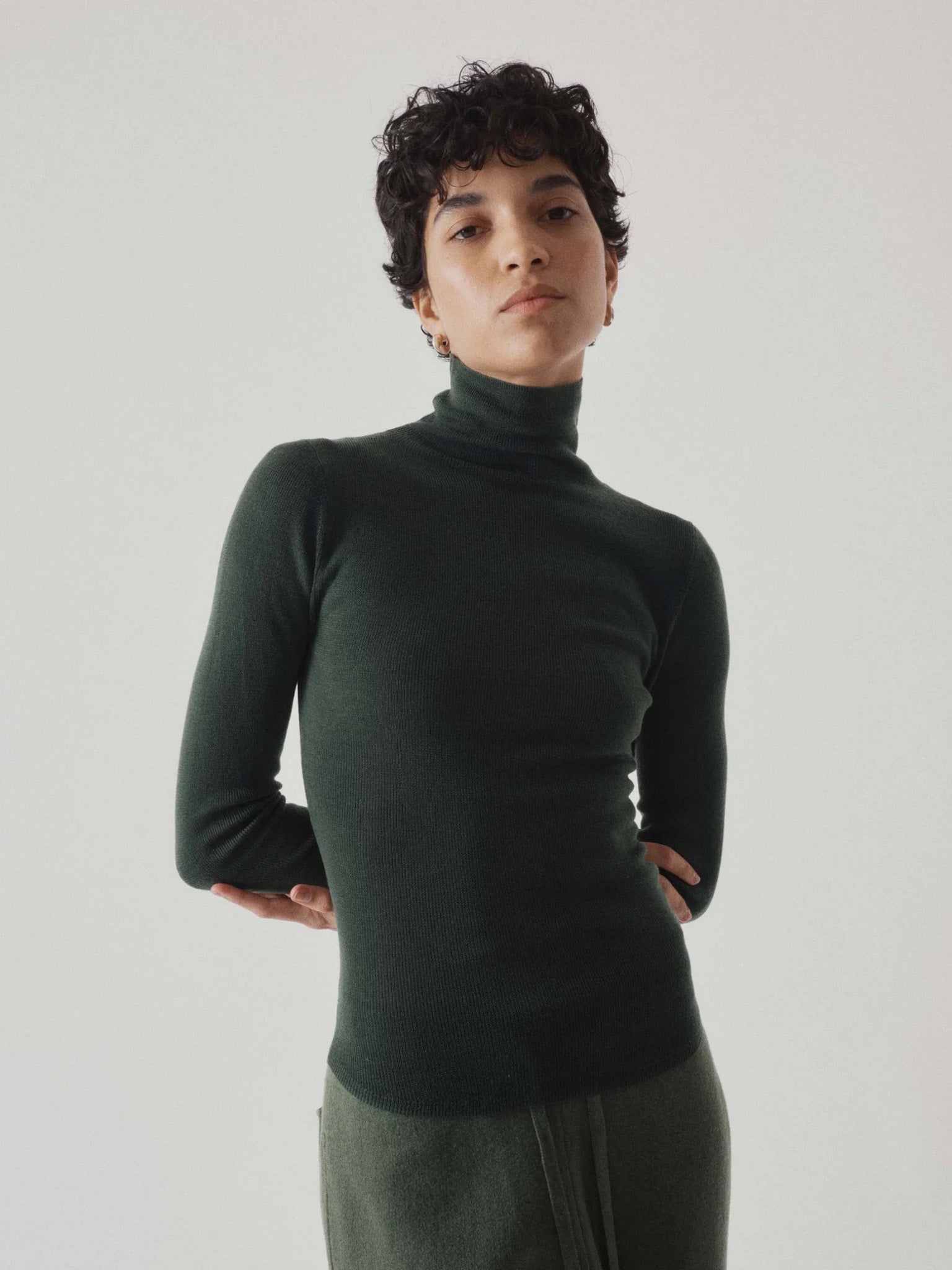 Namu Shop - Sayaka Davis Ribbed Highneck - Black