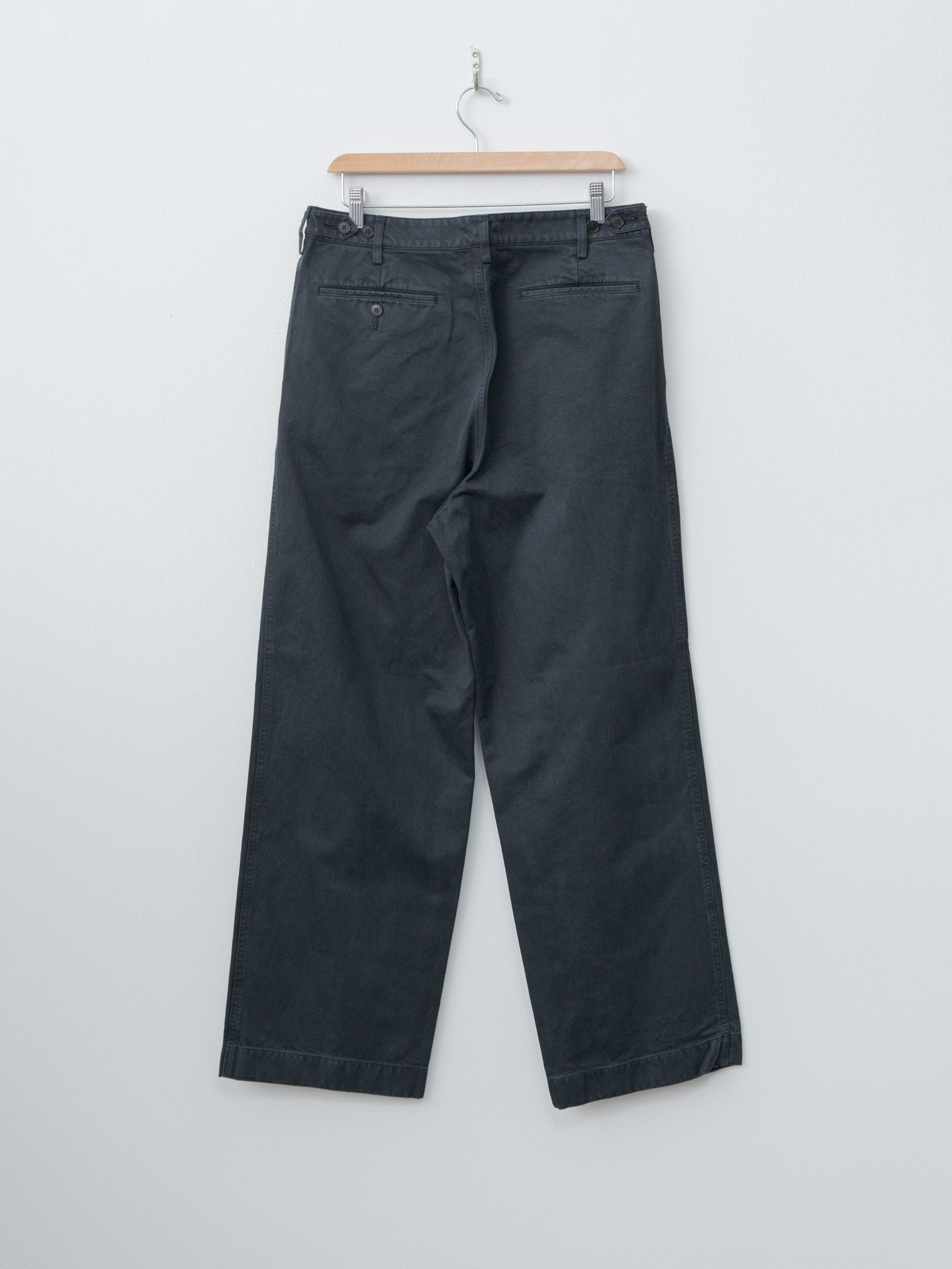 Namu Shop - Auralee Product Dyed Finx Chino One-Tuck Pants - Black