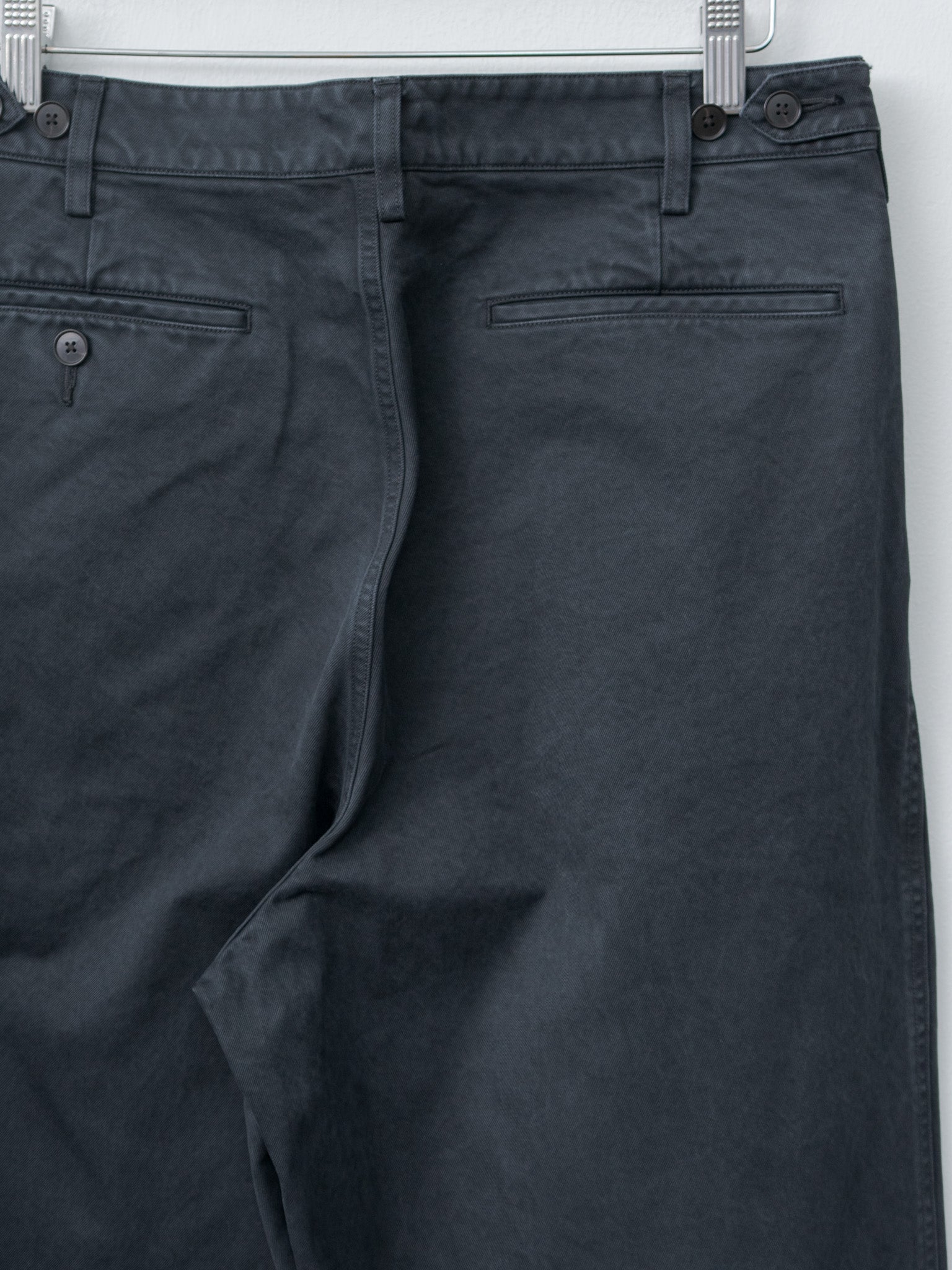 Namu Shop - Auralee Product Dyed Finx Chino One-Tuck Pants - Black