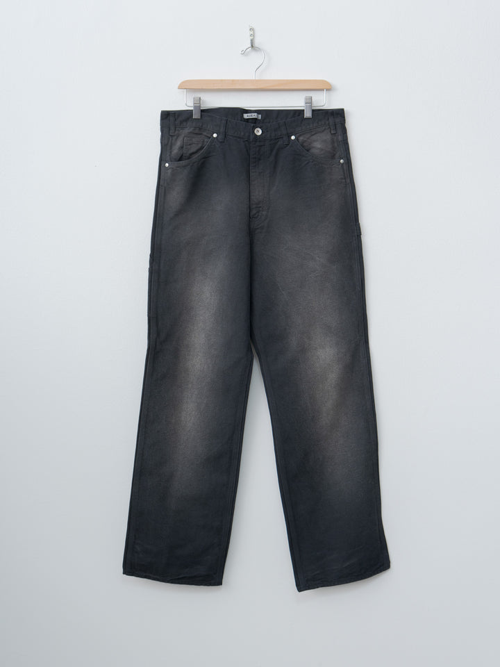 Namu Shop - Auralee Product Dyed Organic Cotton Duck Painter Pants - Faded Black