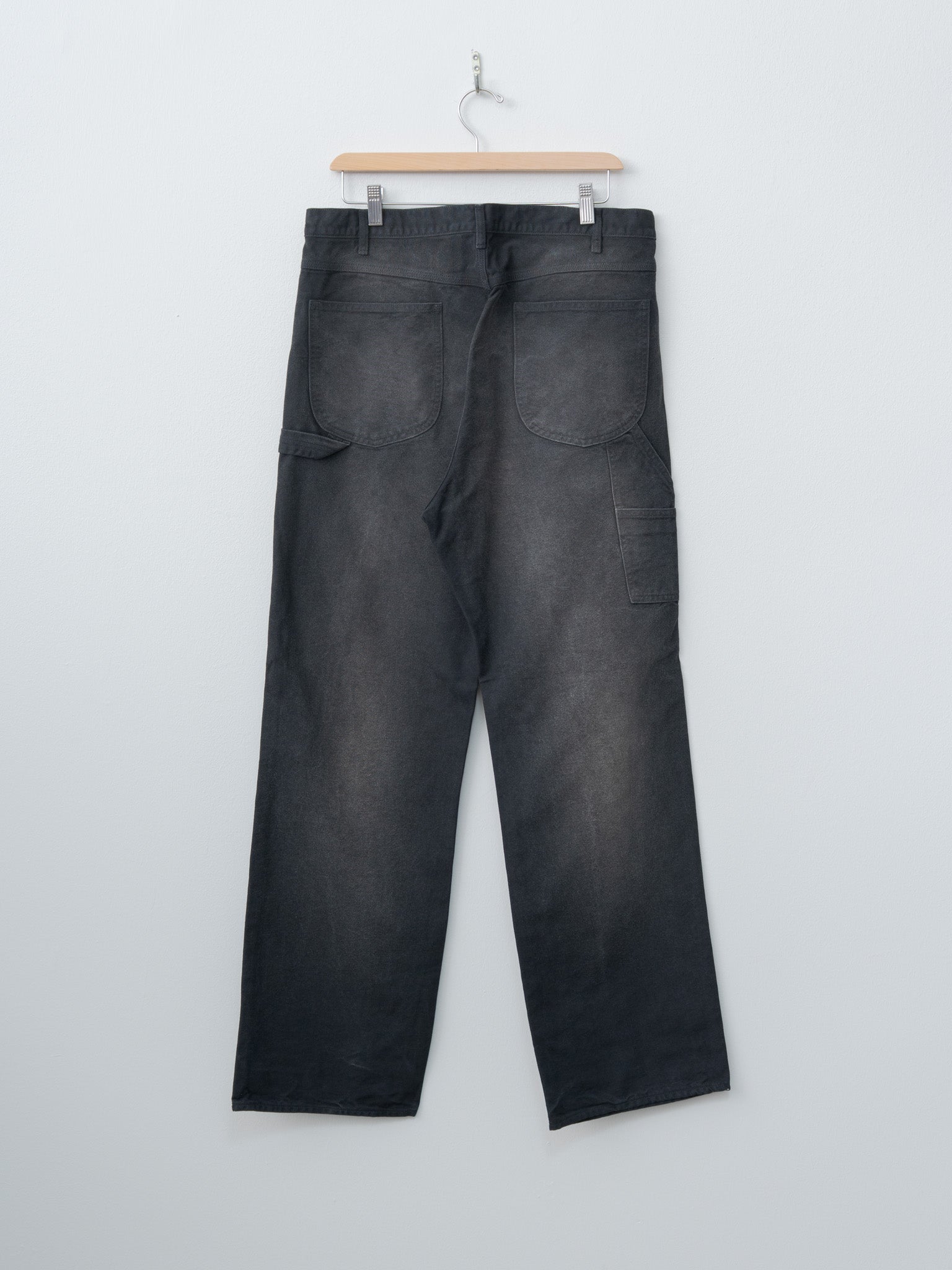 Namu Shop - Auralee Product Dyed Organic Cotton Duck Painter Pants - Faded Black