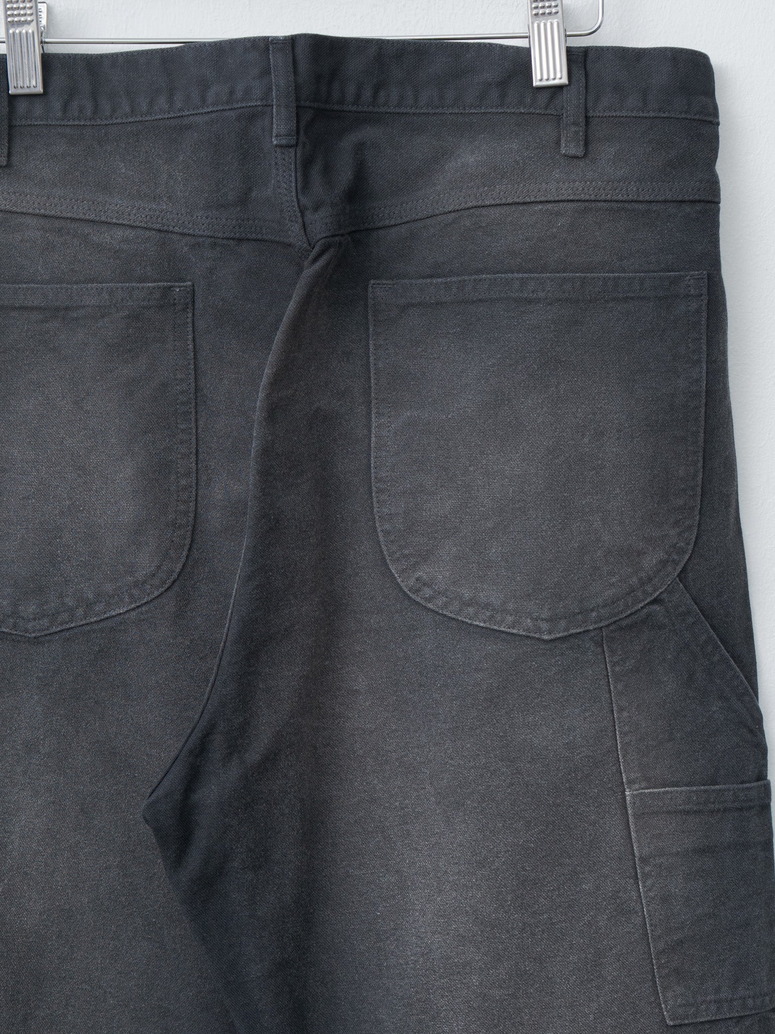 Namu Shop - Auralee Product Dyed Organic Cotton Duck Painter Pants - Faded Black