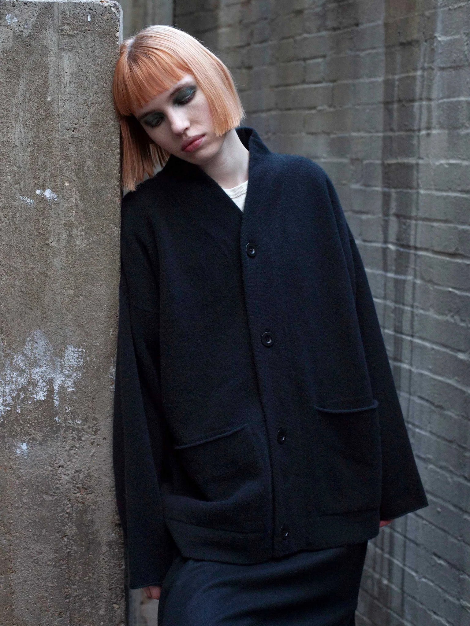 Namu Shop - Toogood The Librarian Cardigan - Felted Merino Flint