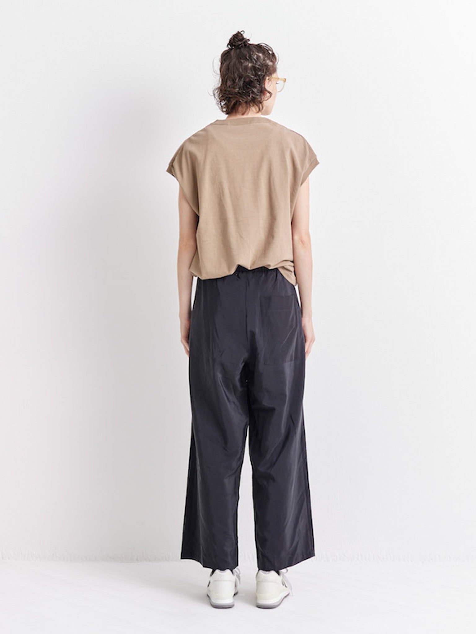 Namu Shop - Veritecoeur Hard Twist Drop Shoulder Tee - Beige