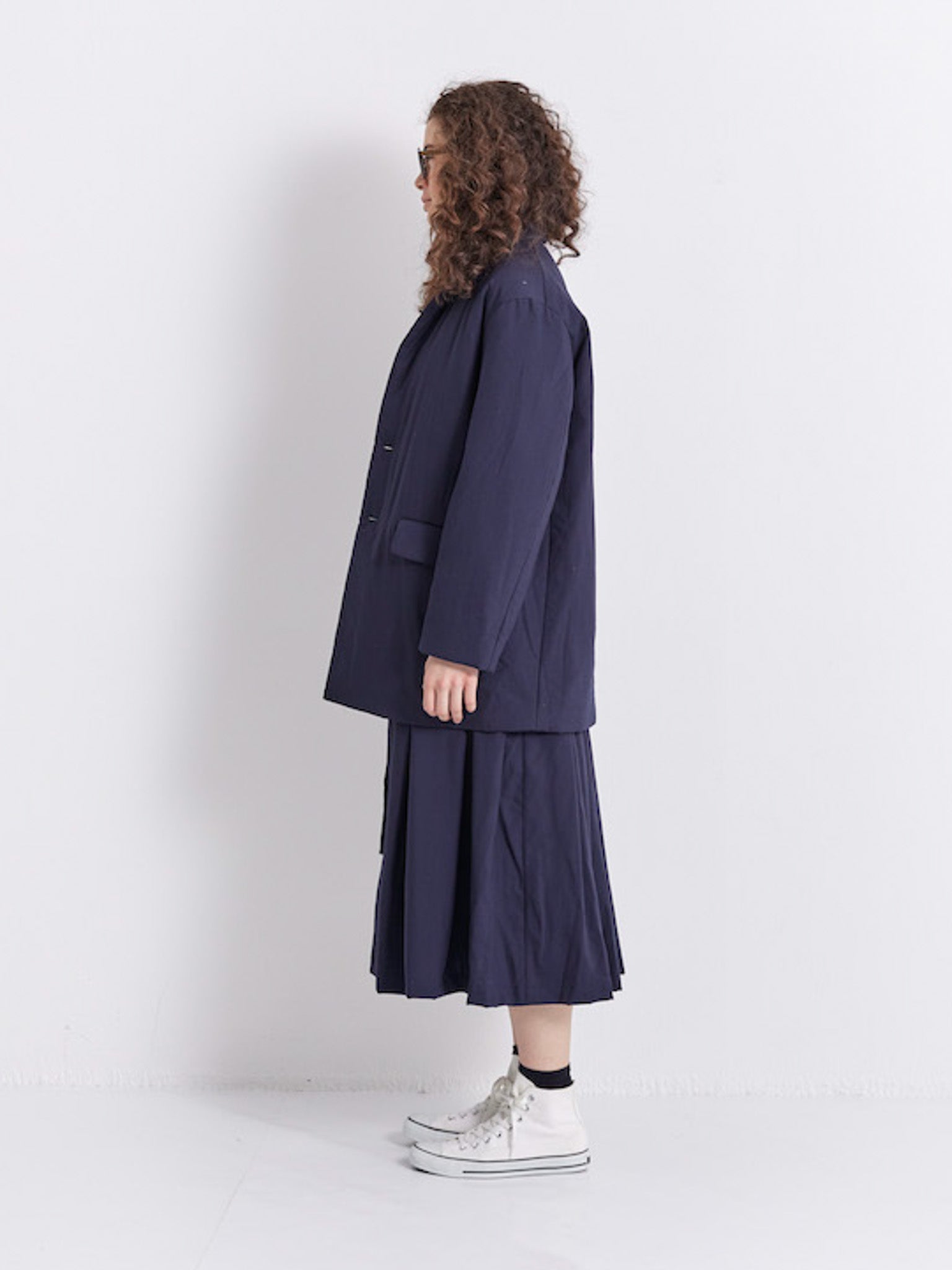 Namu Shop - Veritecoeur Padded Tailored Jacket - Navy