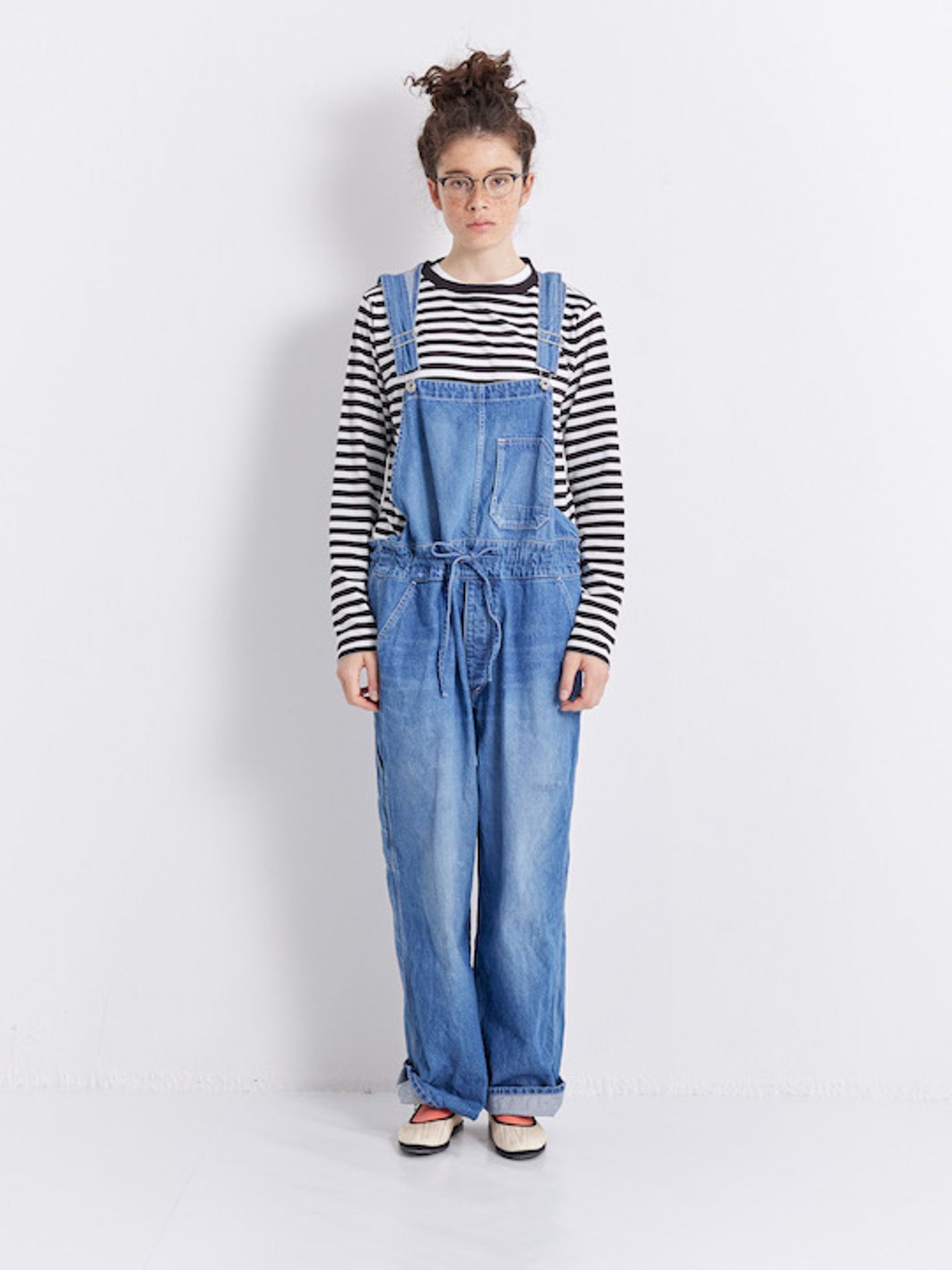 Namu Shop - Veritecoeur T/C Border Tee - White x Blue