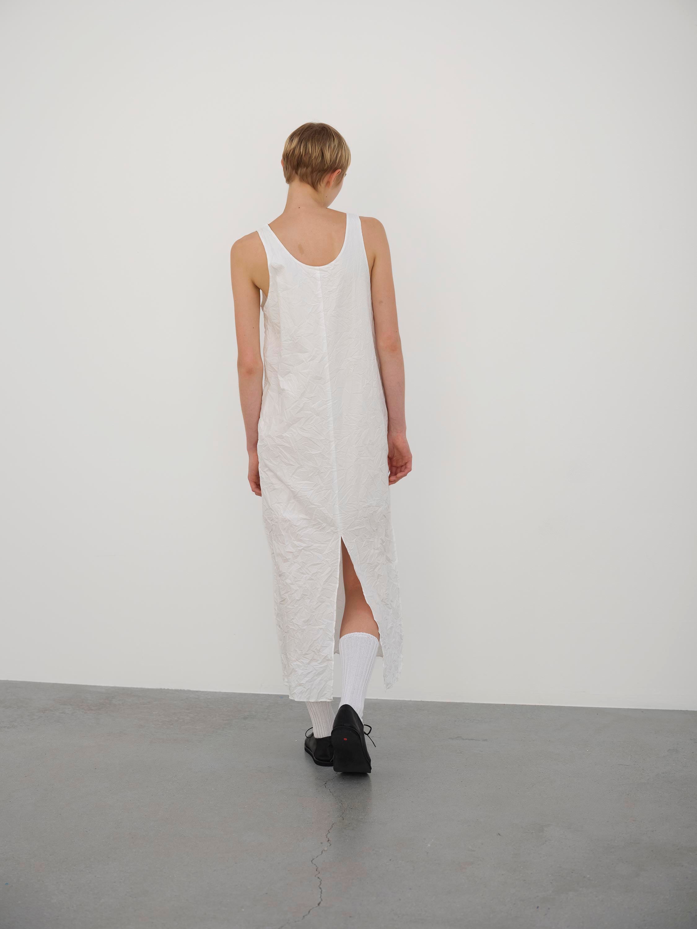 Namu Shop - Auralee Wrinkled Washed Finx Twill Dress - Light Green