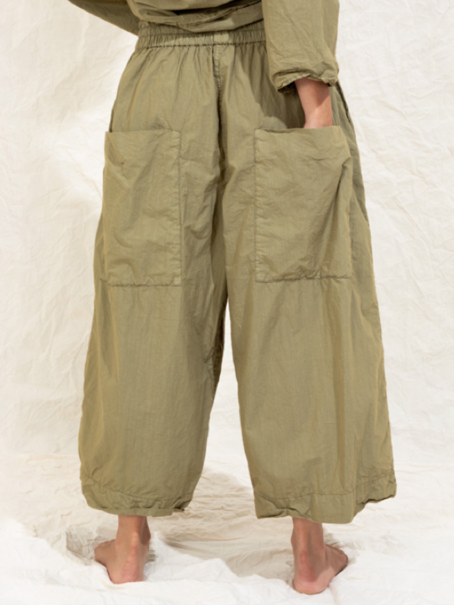 Namu Shop - Album di Famiglia Wide Trousers TC - Moss