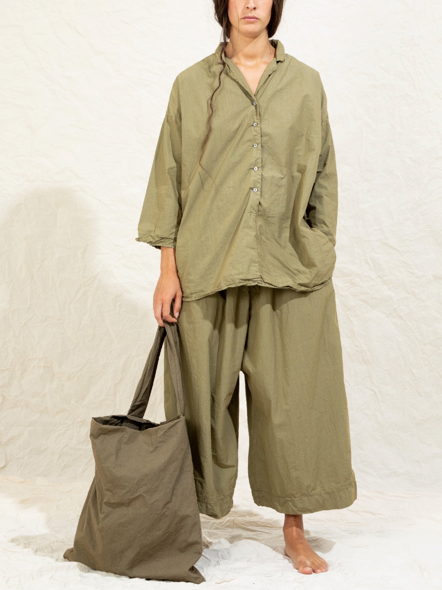 Namu Shop - Album di Famiglia Loose Shirt TC - Moss