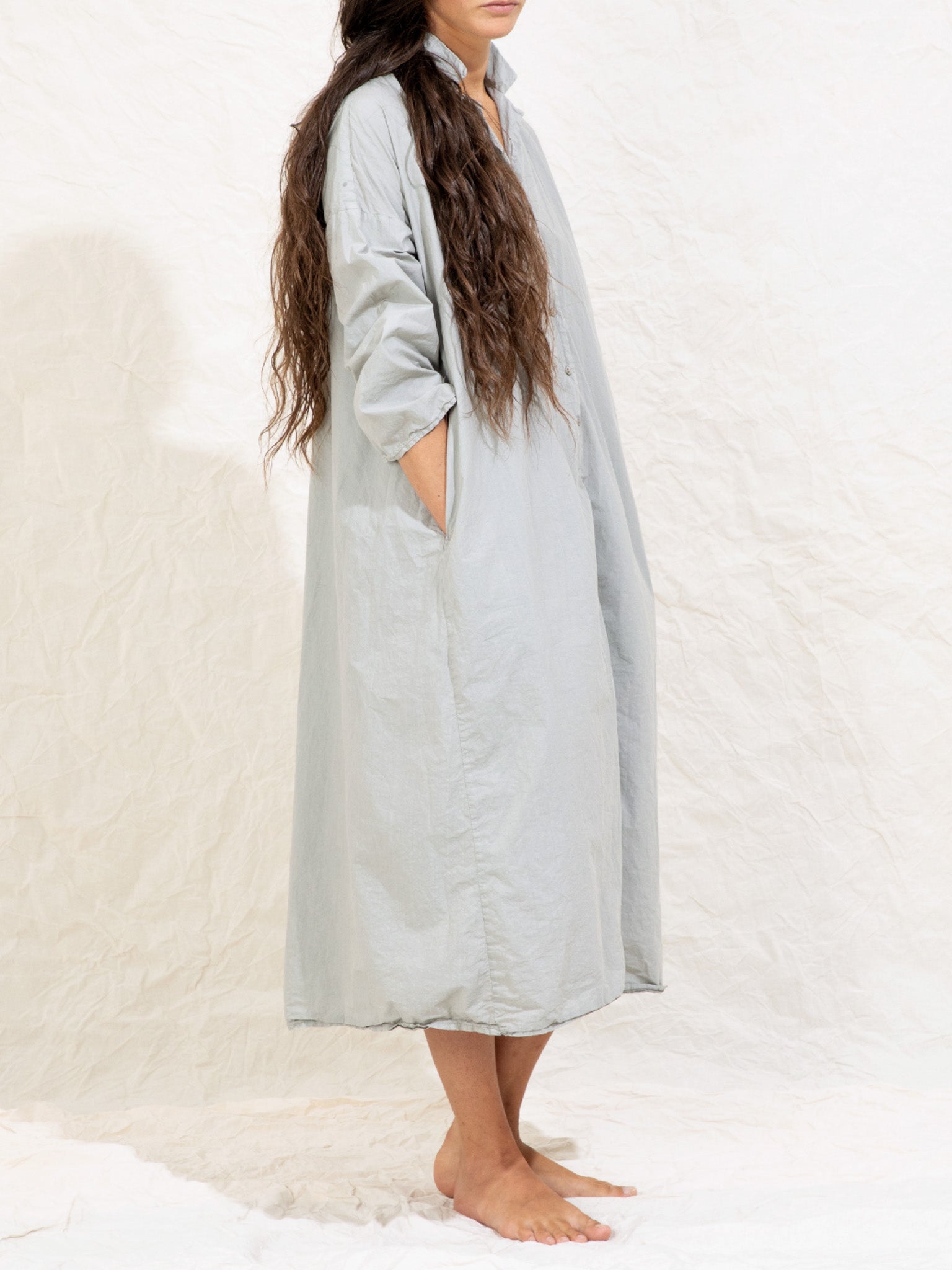 Namu Shop - Album di Famiglia Tailored Collared Dress TC - Moss
